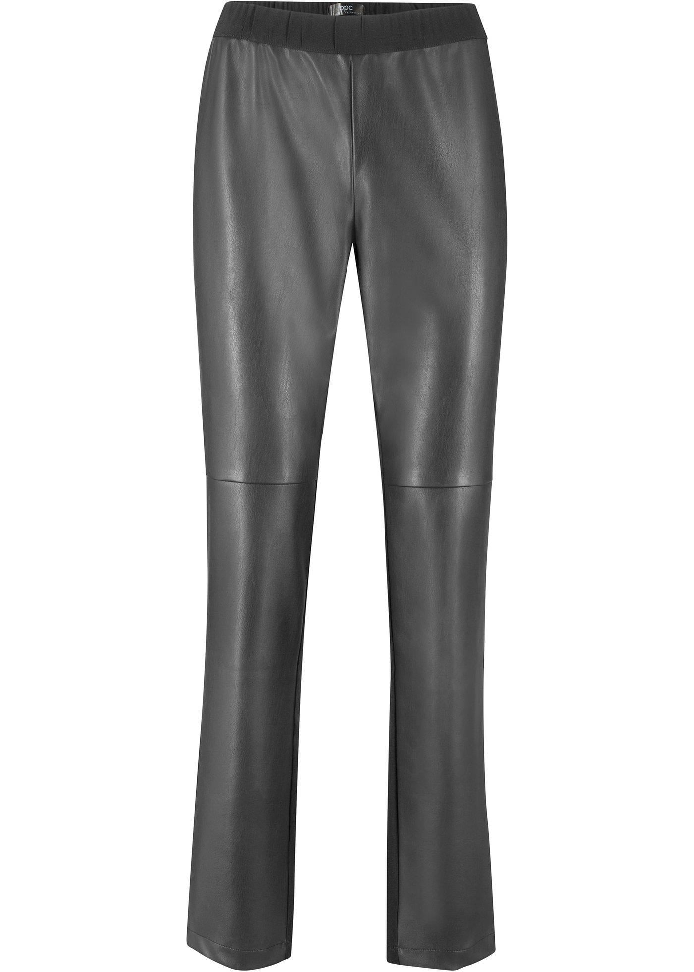 Legging en synthétique imitation cuir et bengaline