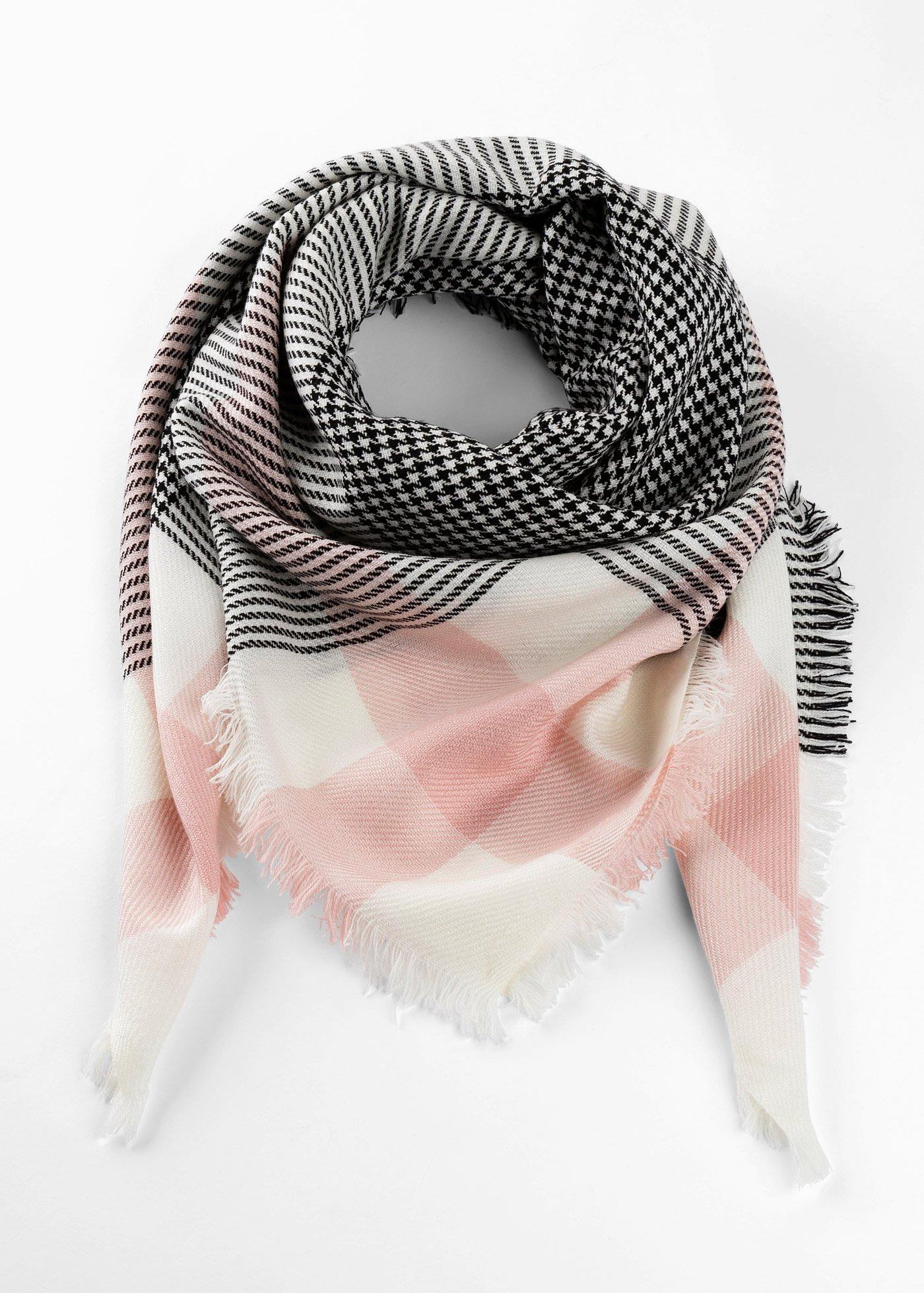Écharpe à motif pied-de-poule