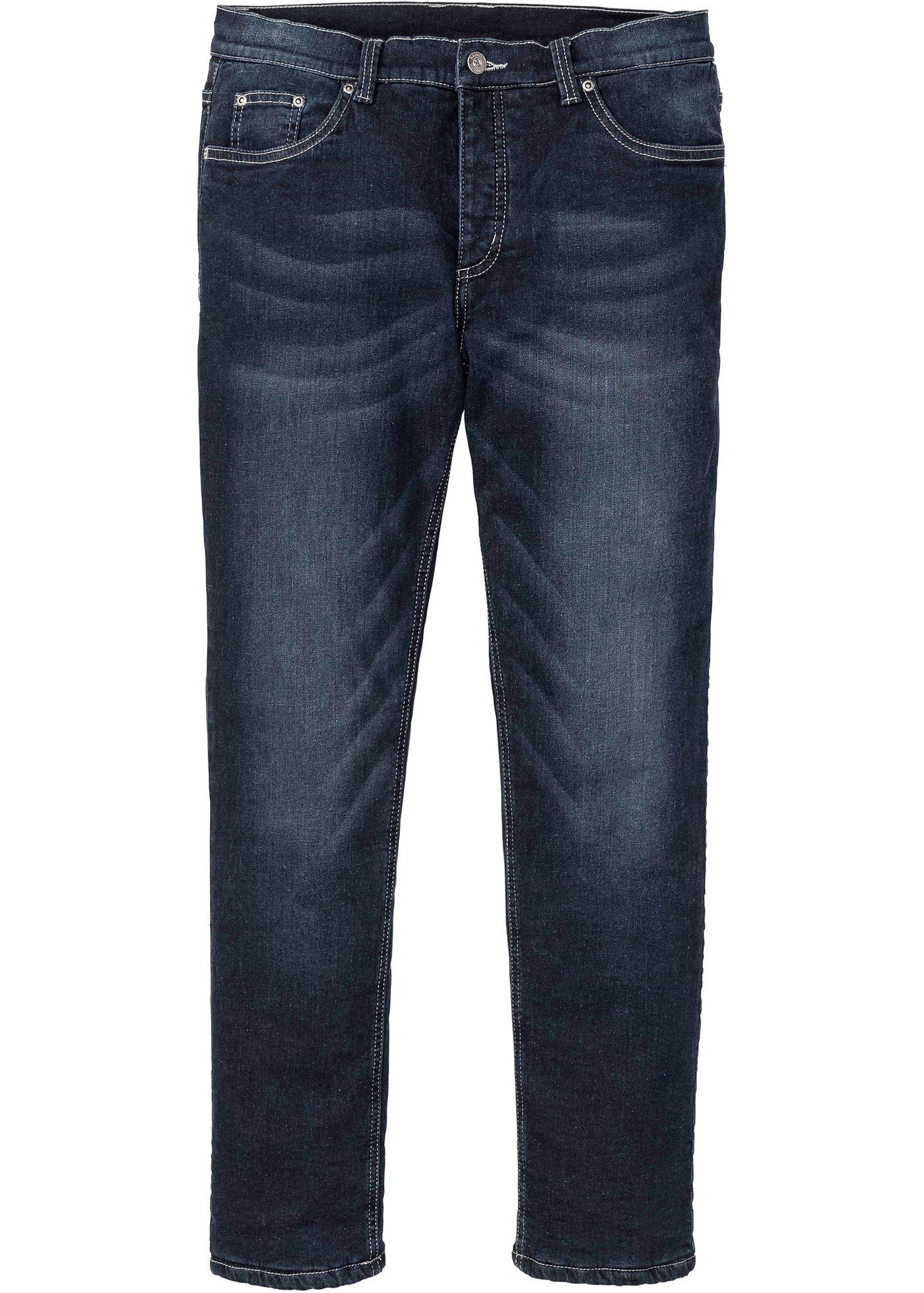 Jean thermo extensible avec doublure polaire Slim Fit Straight