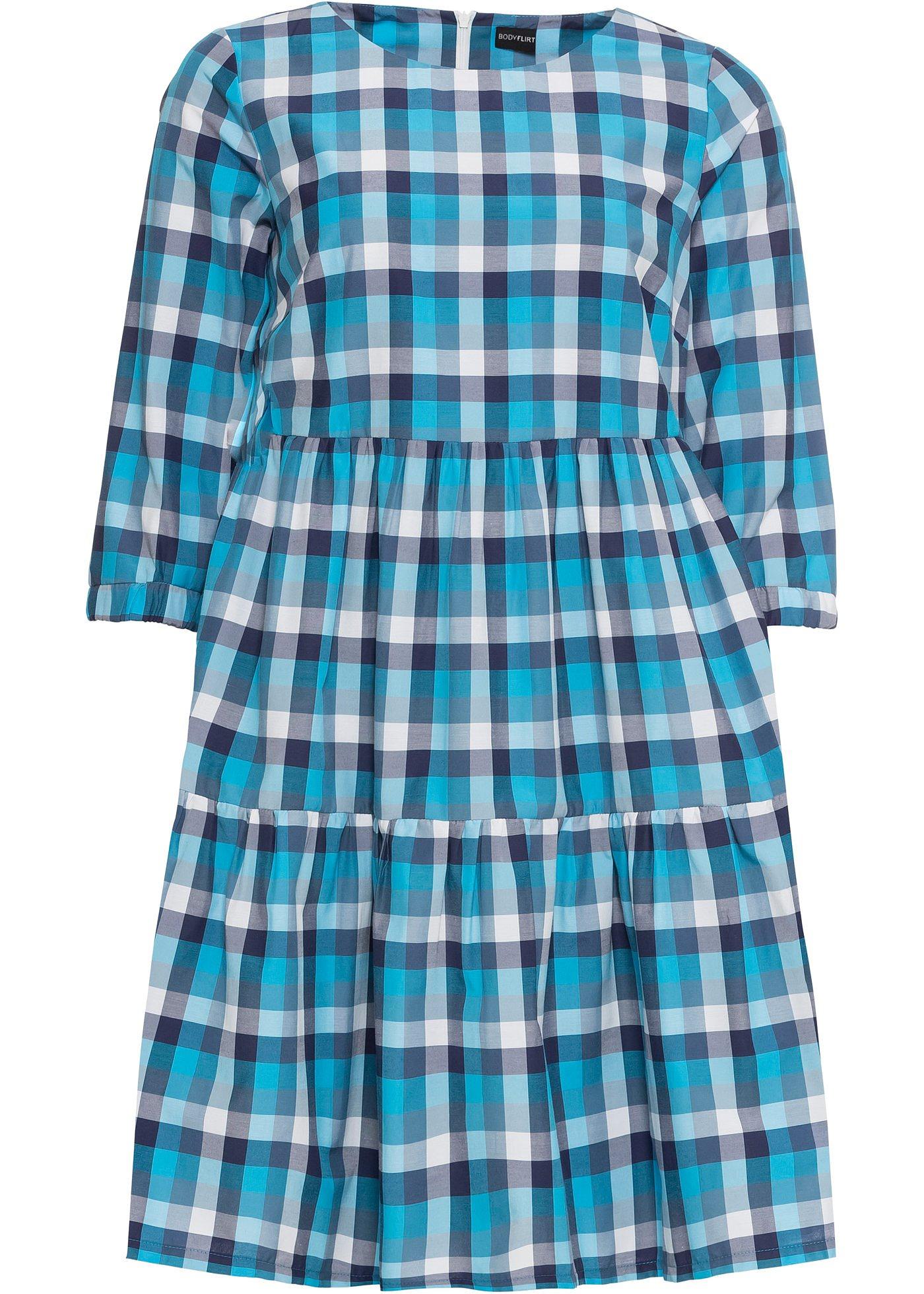 Robe en jersey à carreaux