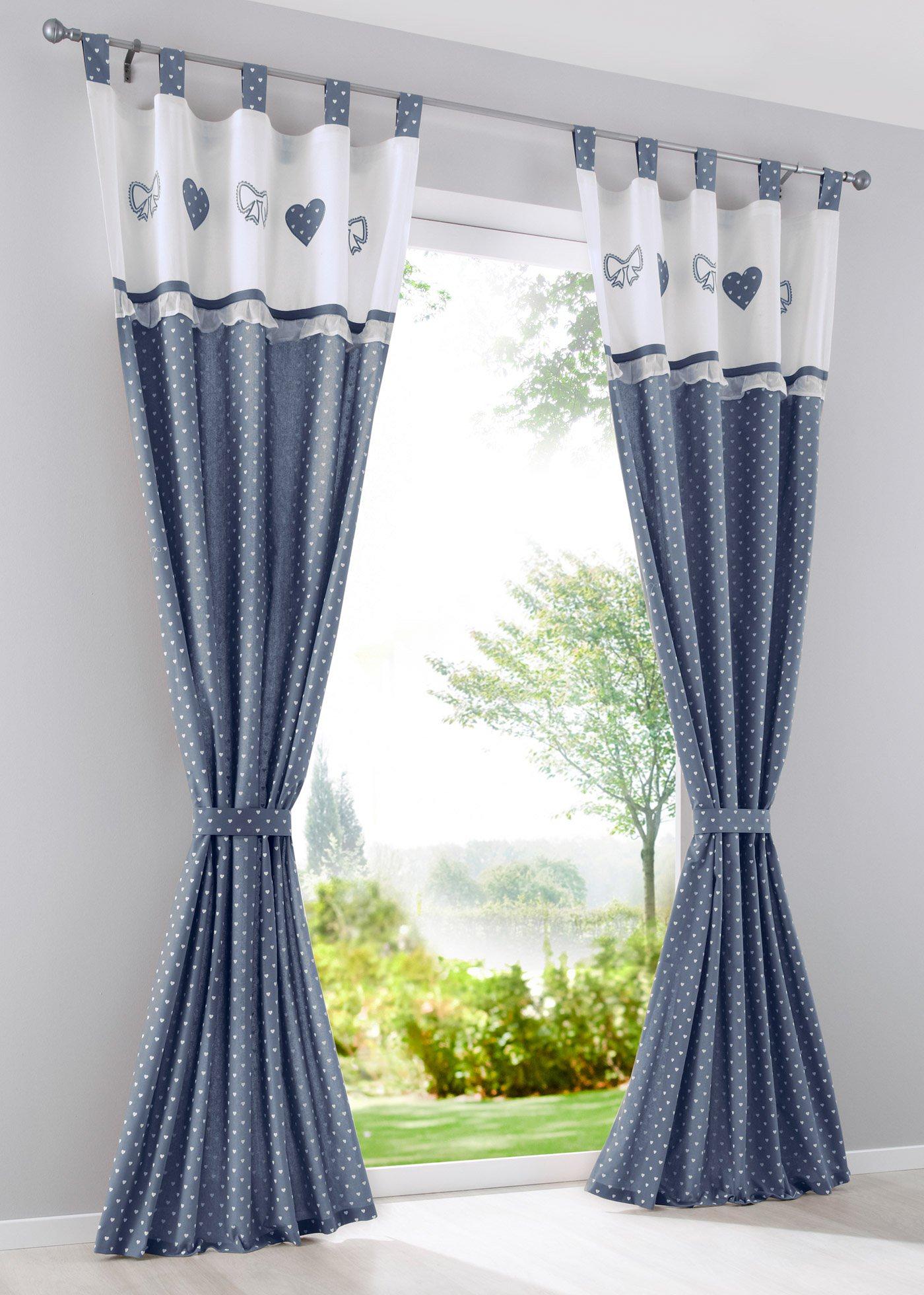 Panneau coton bio avec embrasse (1 pce.)