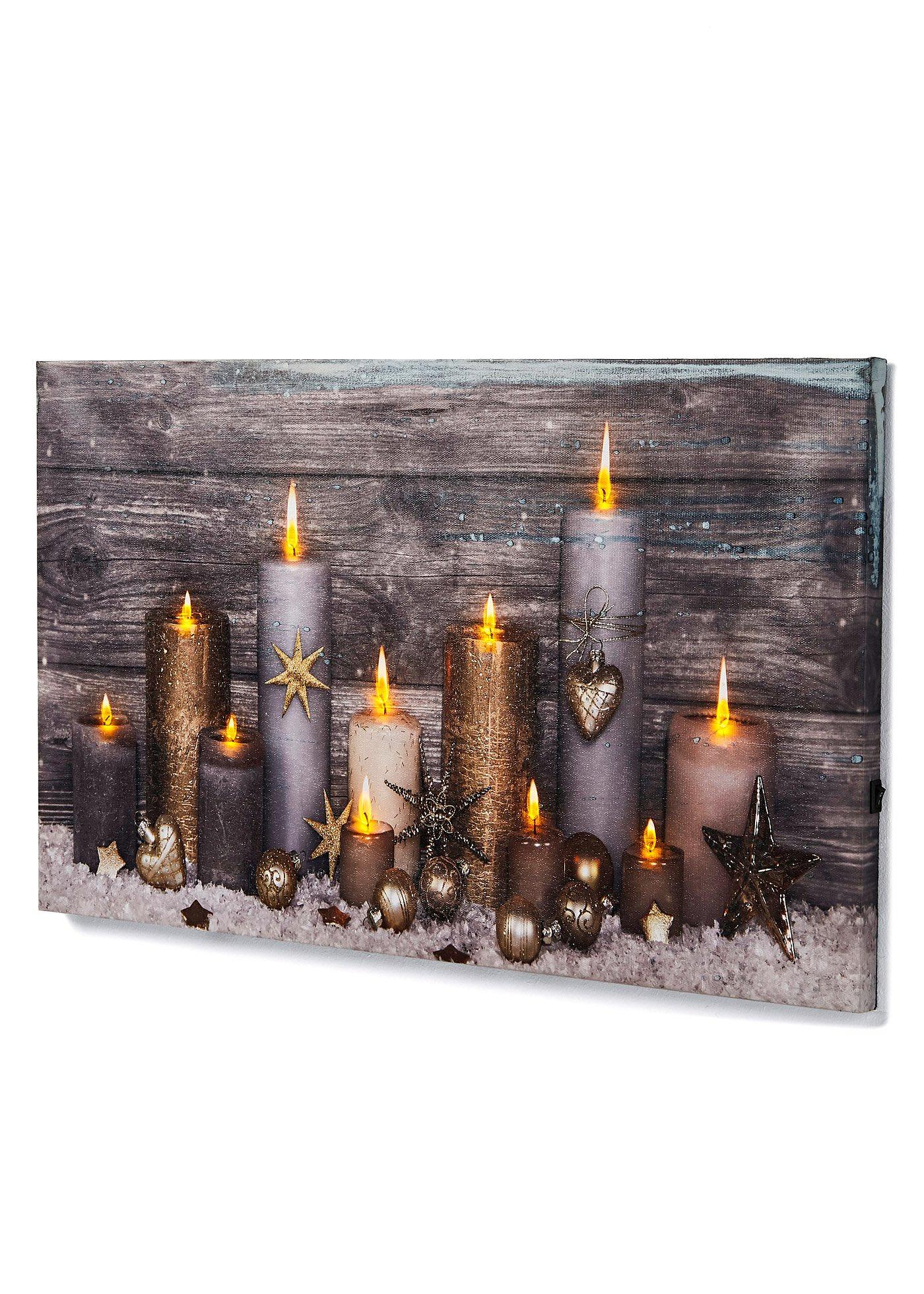 Impression sur toile LED Bougies