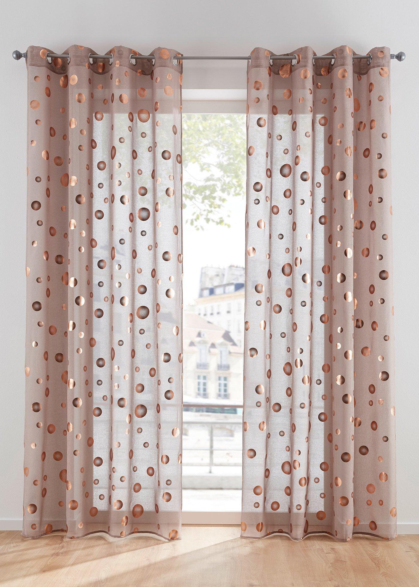 Voilage à imprimé brillant (1 pce.)