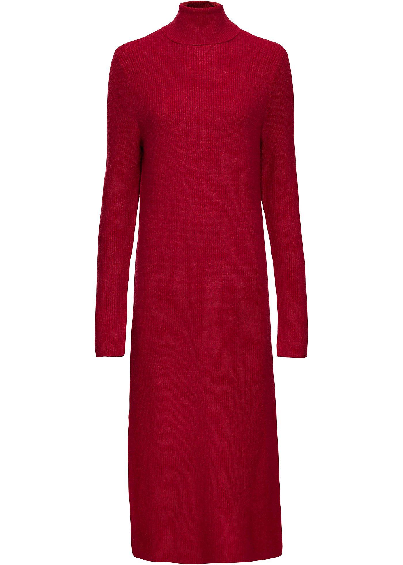 Robe en maille à col roulé