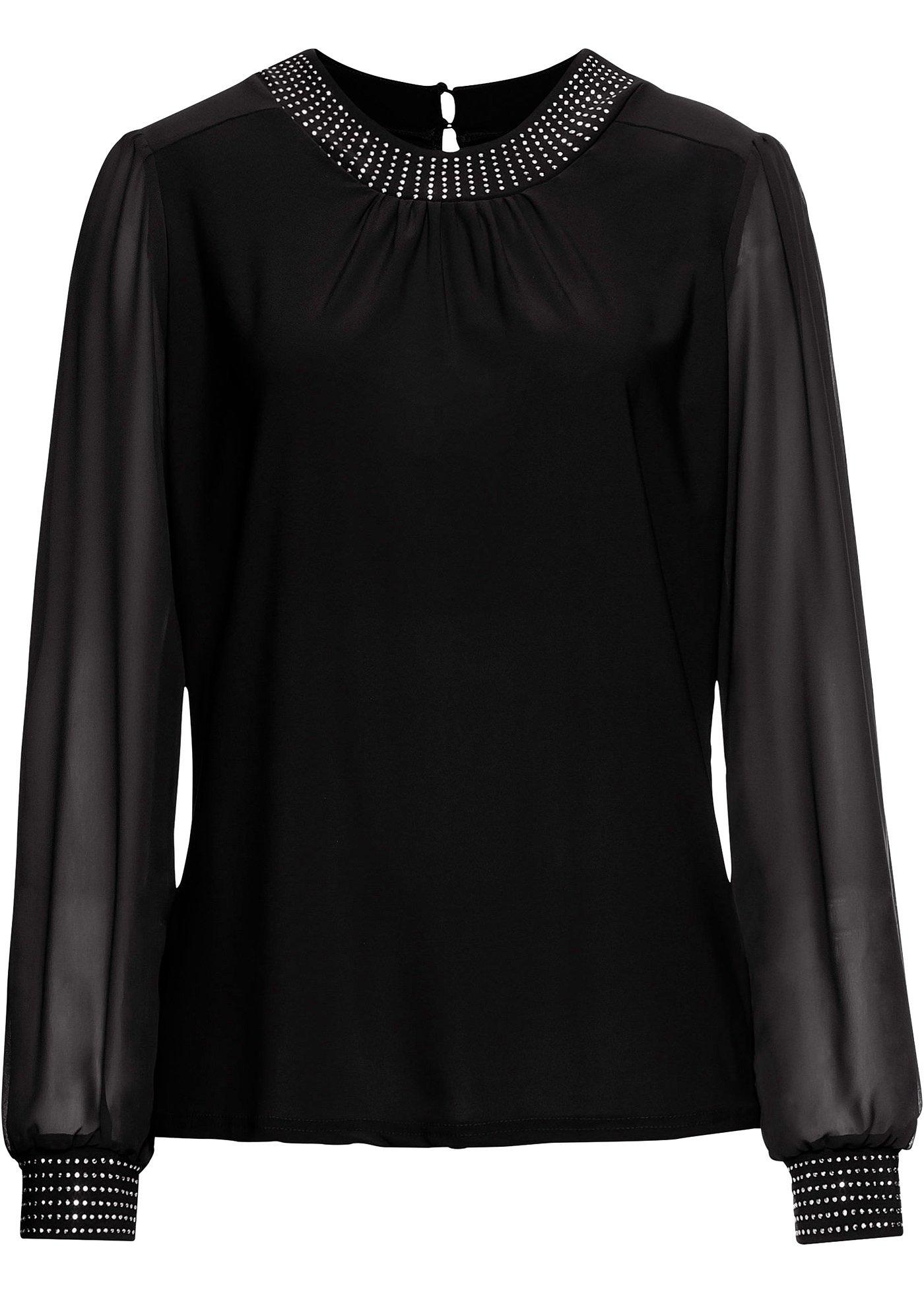 T-shirt blouse avec petits strass