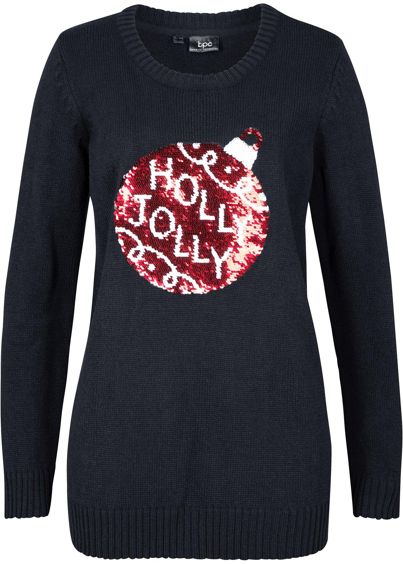Pull de Noël avec paillettes réversibles