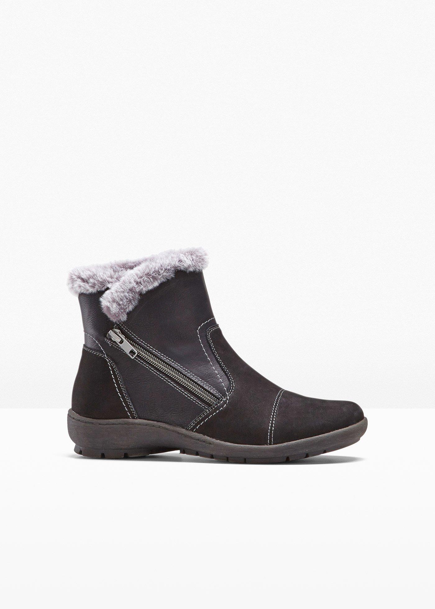 Bottines d'hiver confortables en cuir