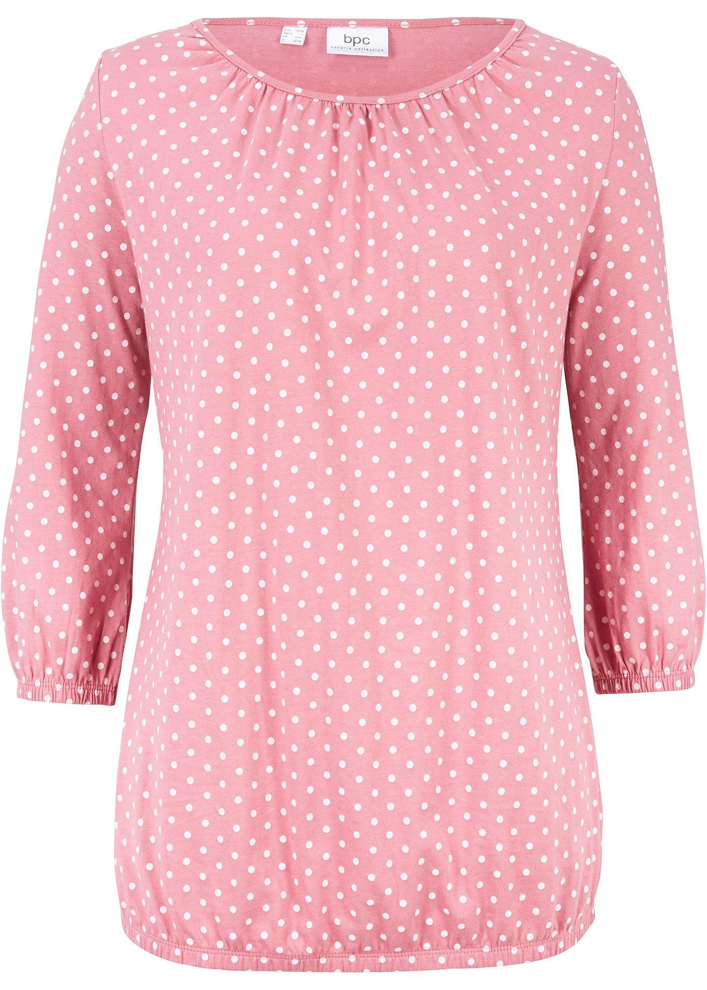 T-shirt encolure bateau à manches 3/4