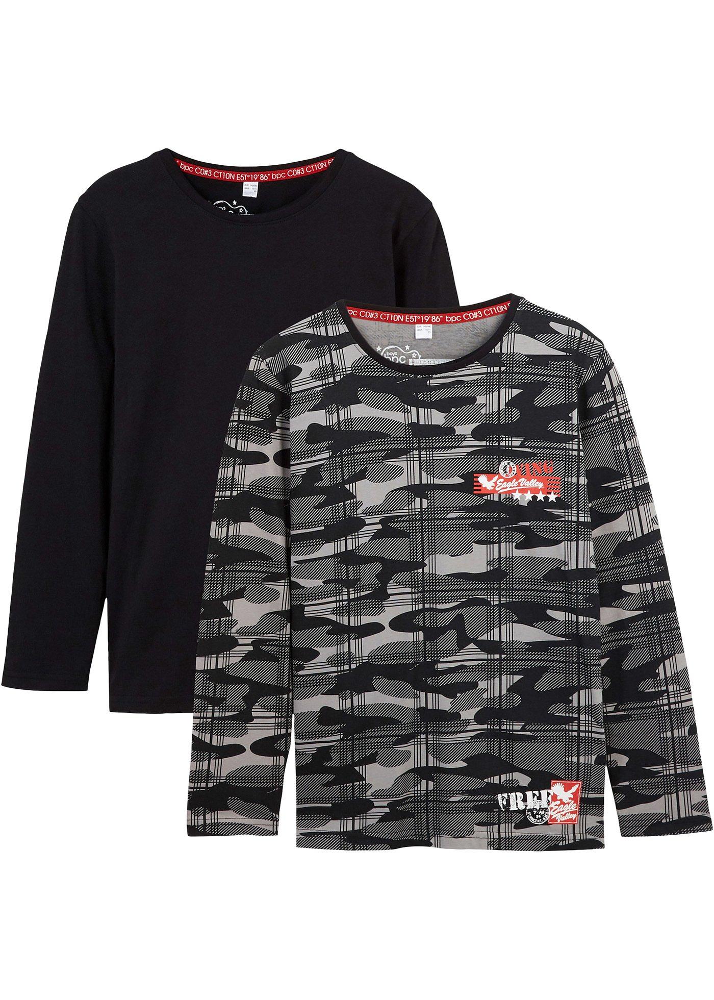 Lot de 2 T-shirts manches longues garçon