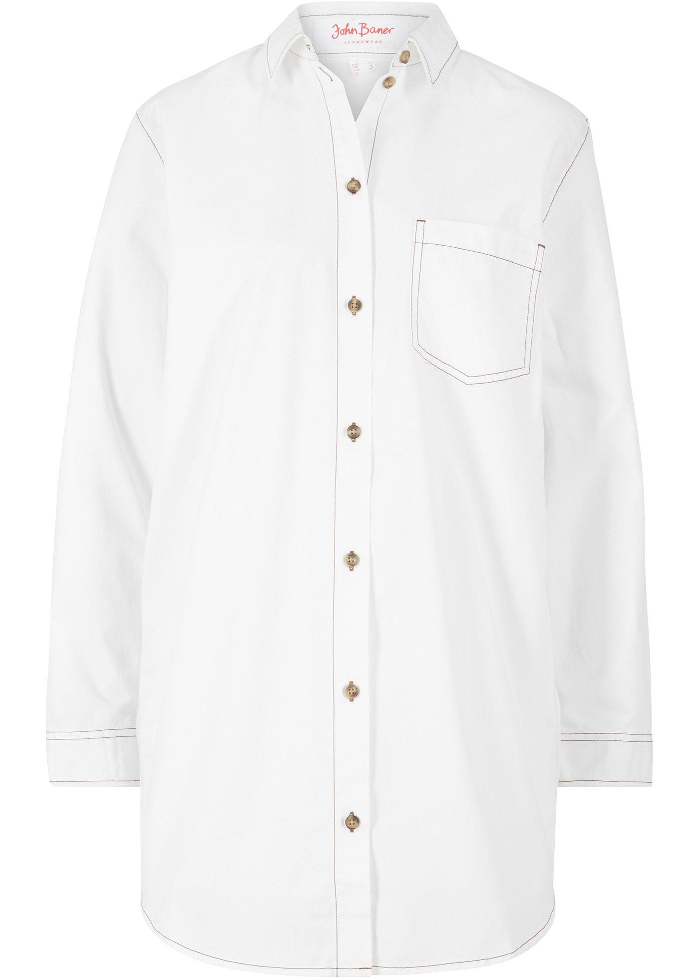 Chemise en jean coupe extra longue