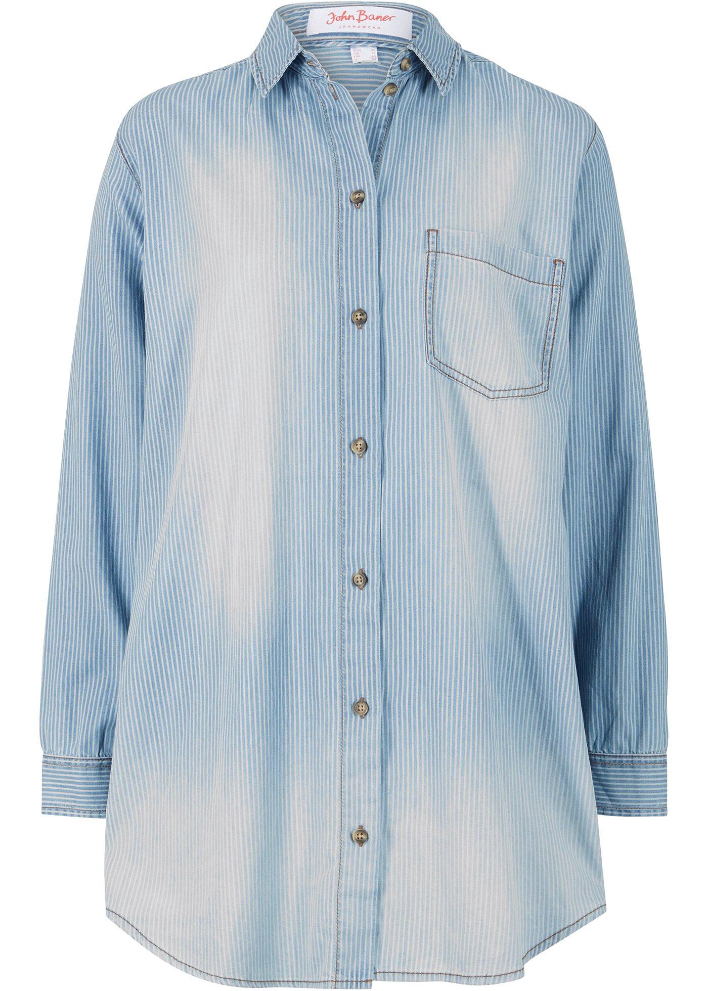 Chemise en jean coupe extra longue