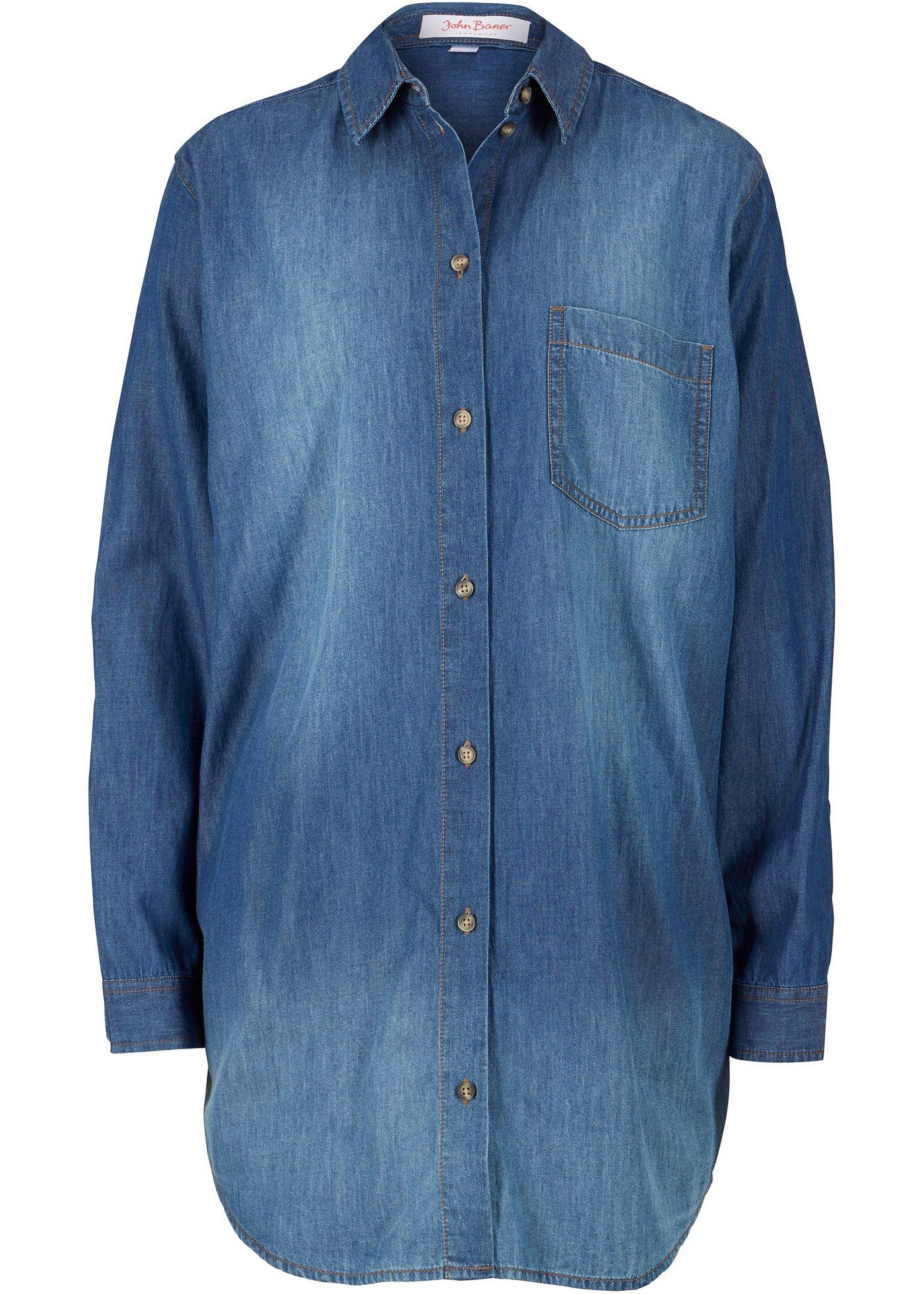 Chemise en jean coupe extra longue