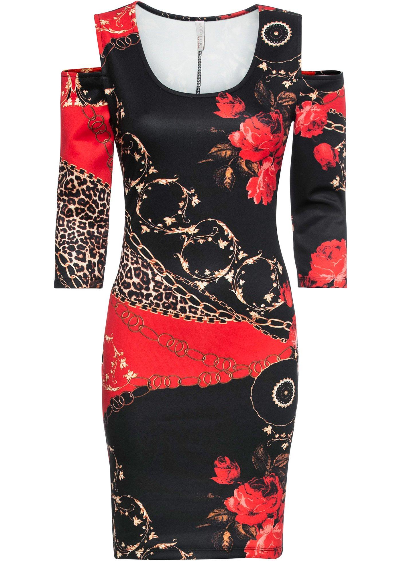 Robe à épaules dénudées et imprimé