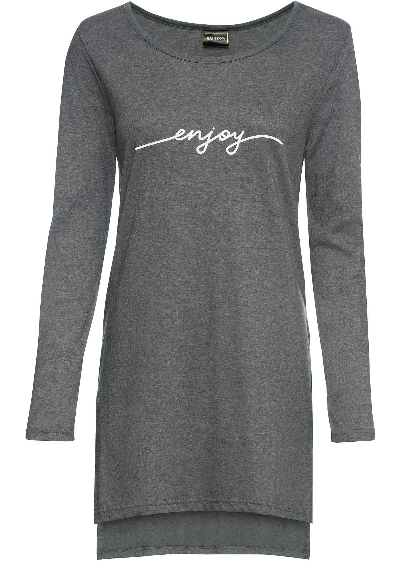 T-shirt long à fentes