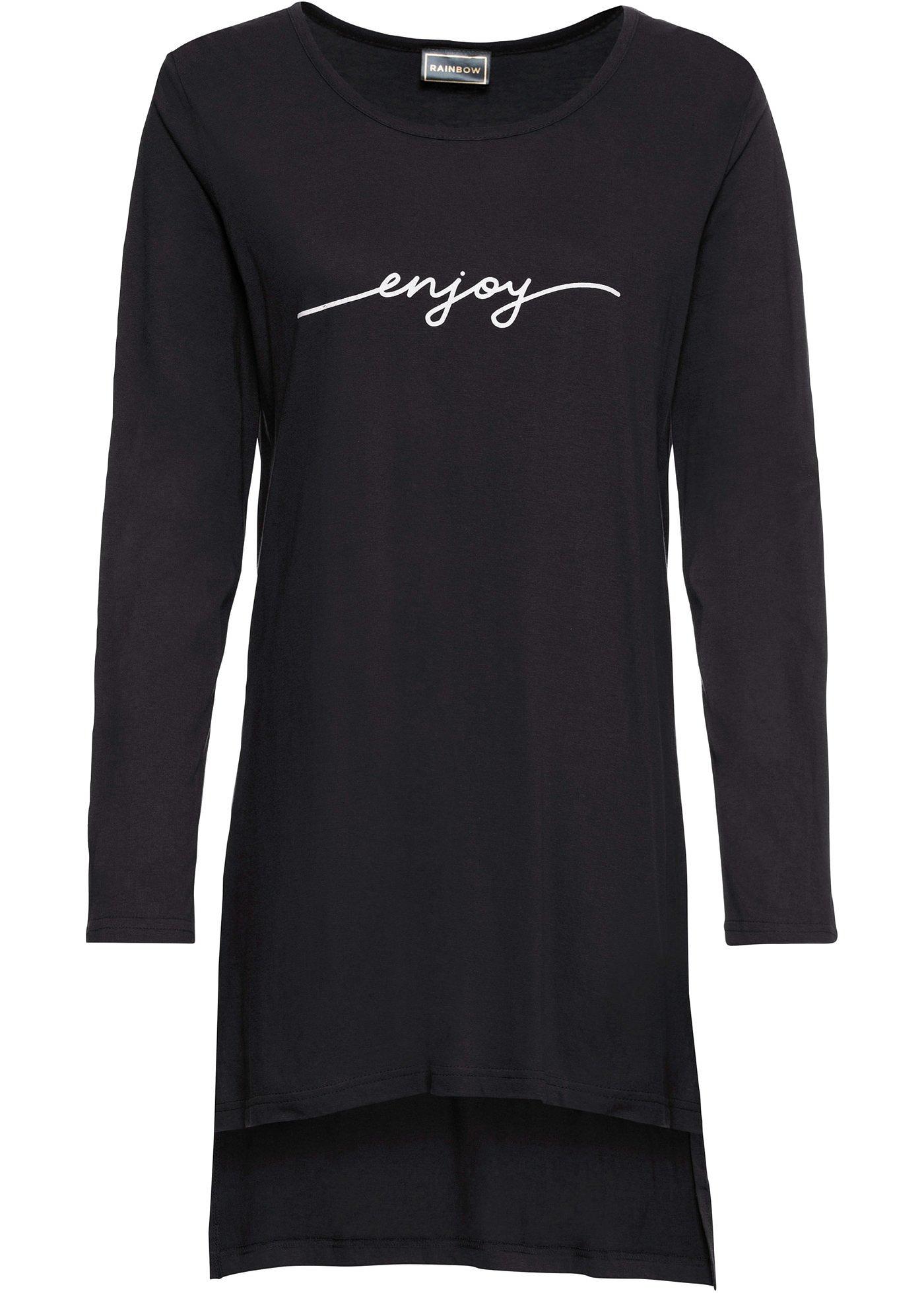 T-shirt long à fentes