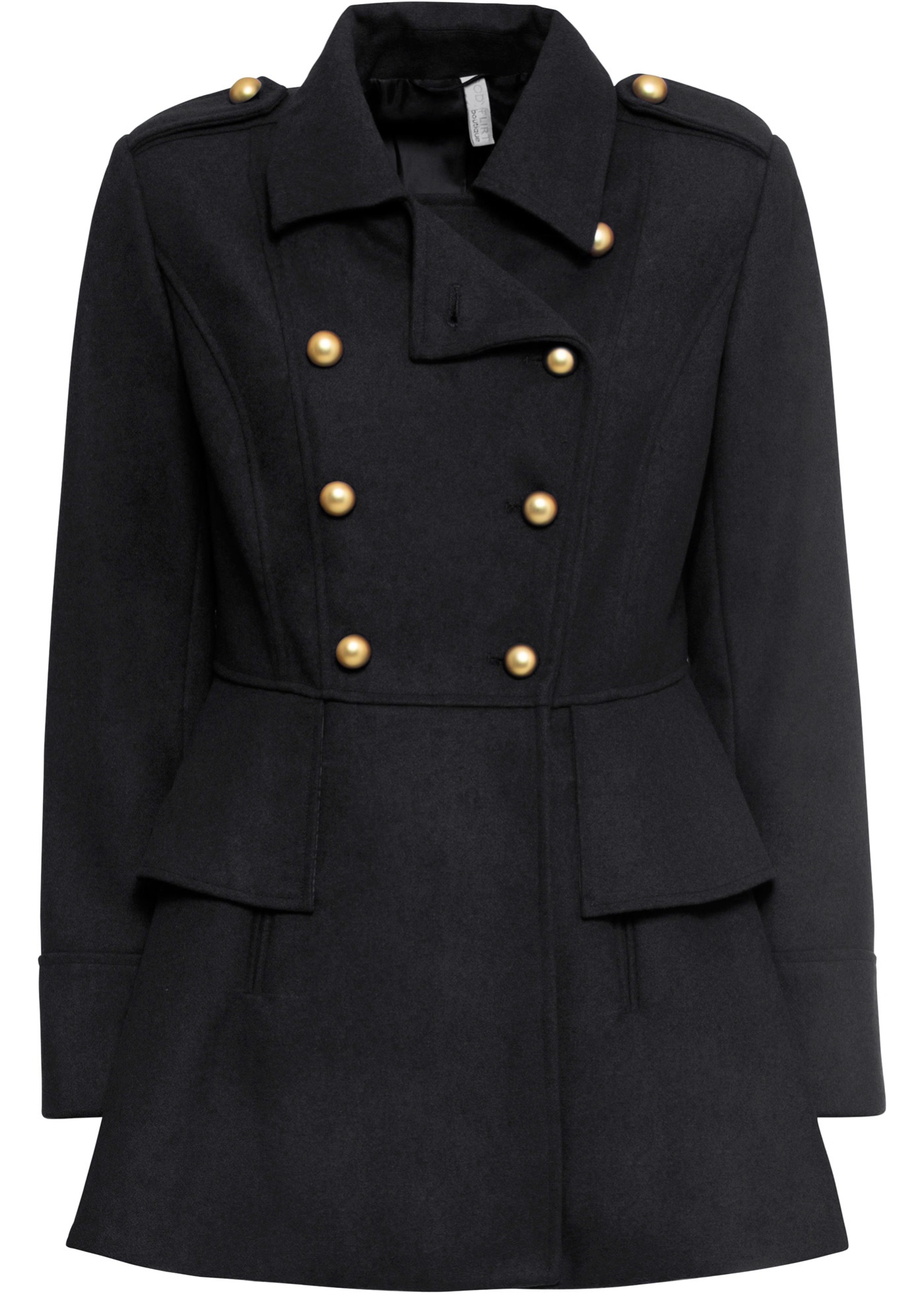 manteau court militaire à teneur en laine, taille courte