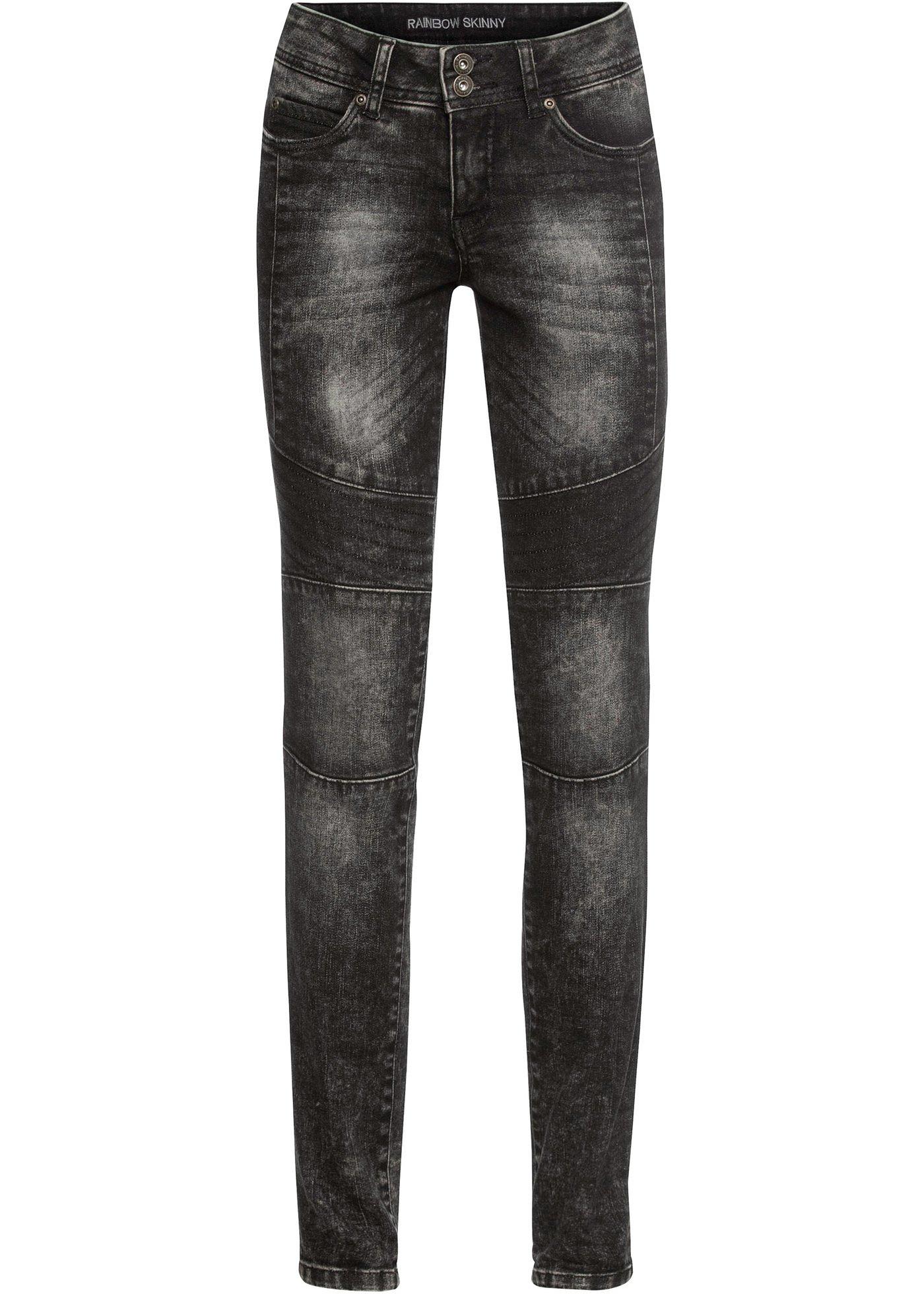 Jean skinny style motard