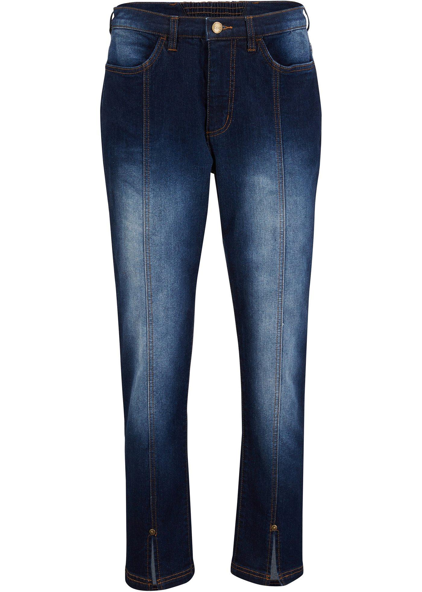 Jean 7/8 confort stretch avec fente devant et taille confortable