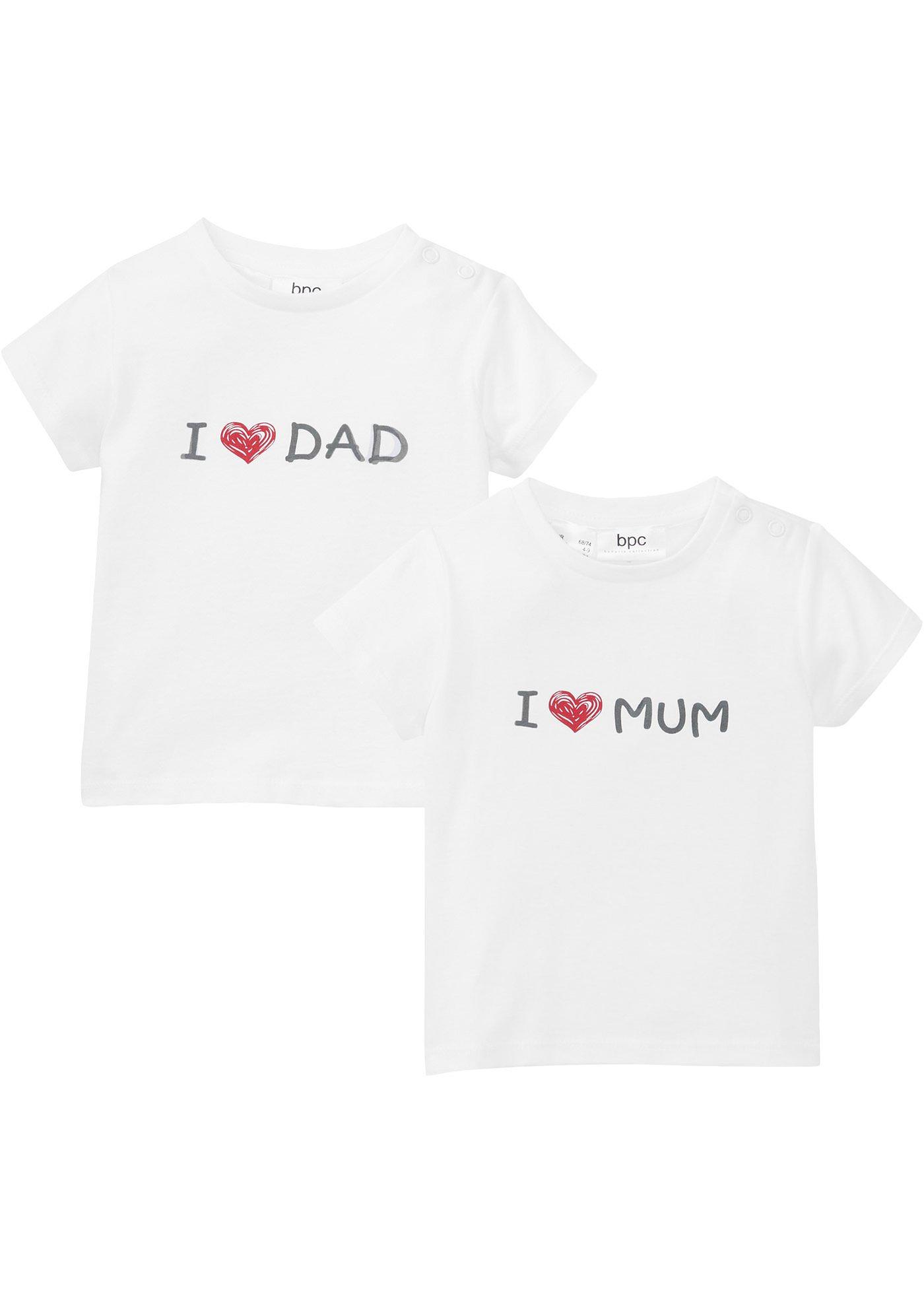 Lot de 2 T-shirts bébé en coton bio