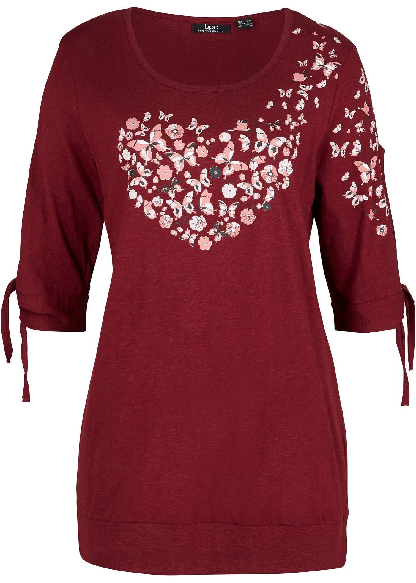 T-shirt coton épaules dénudées, mi-manches