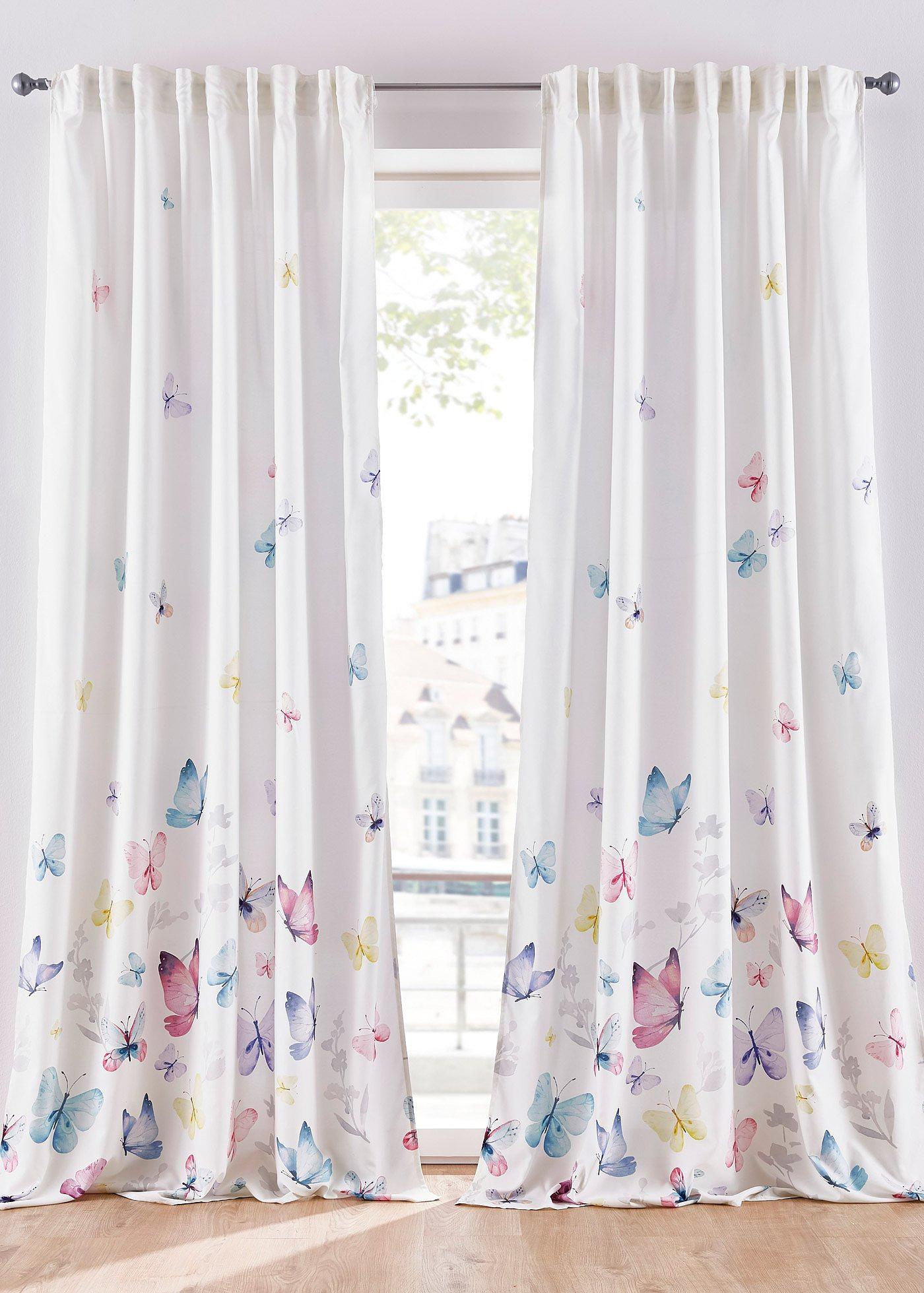 Panneau en microfibre à imprimé papillon (1 pce.)