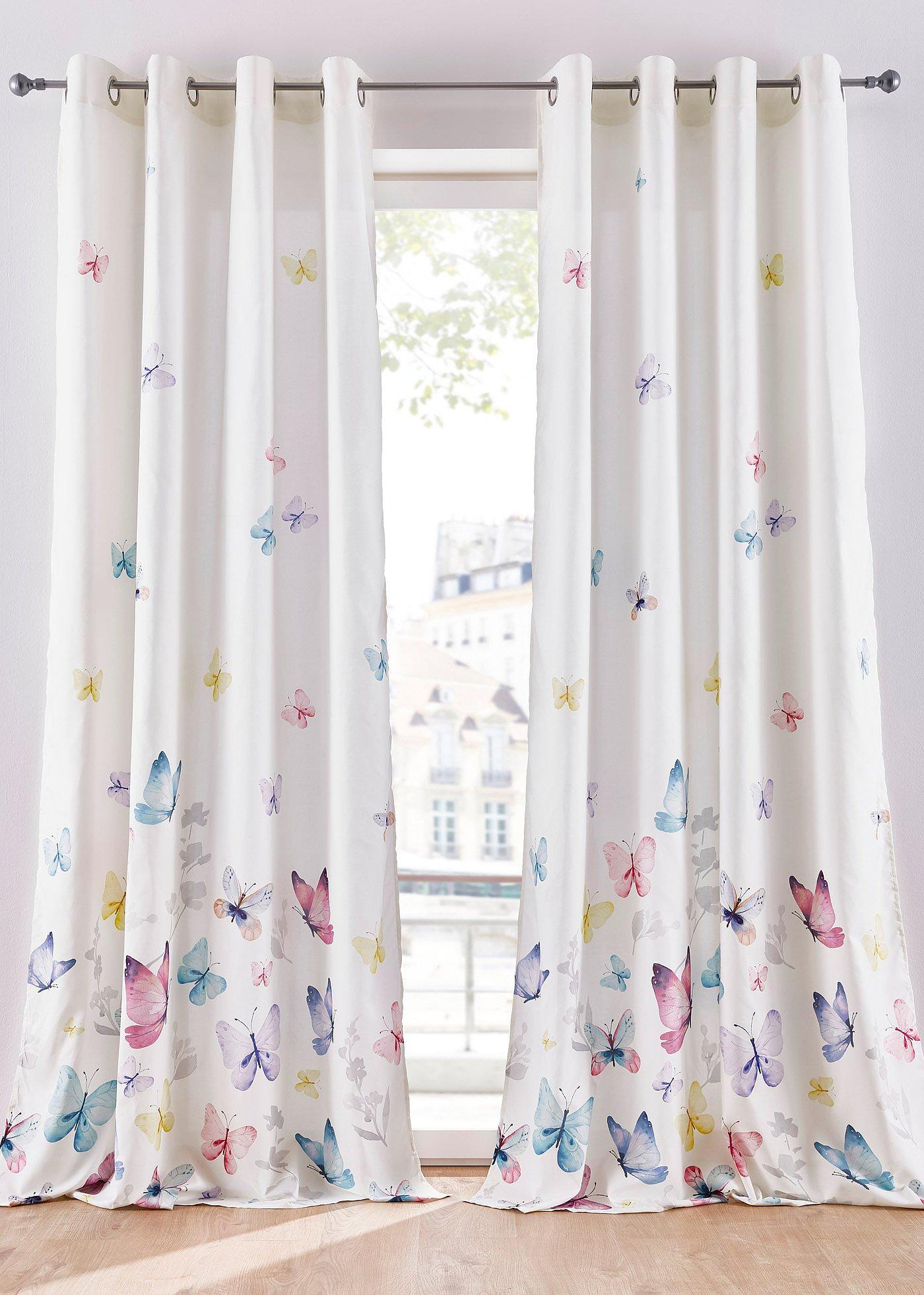 Panneau en microfibre à imprimé papillon (1 pce.)