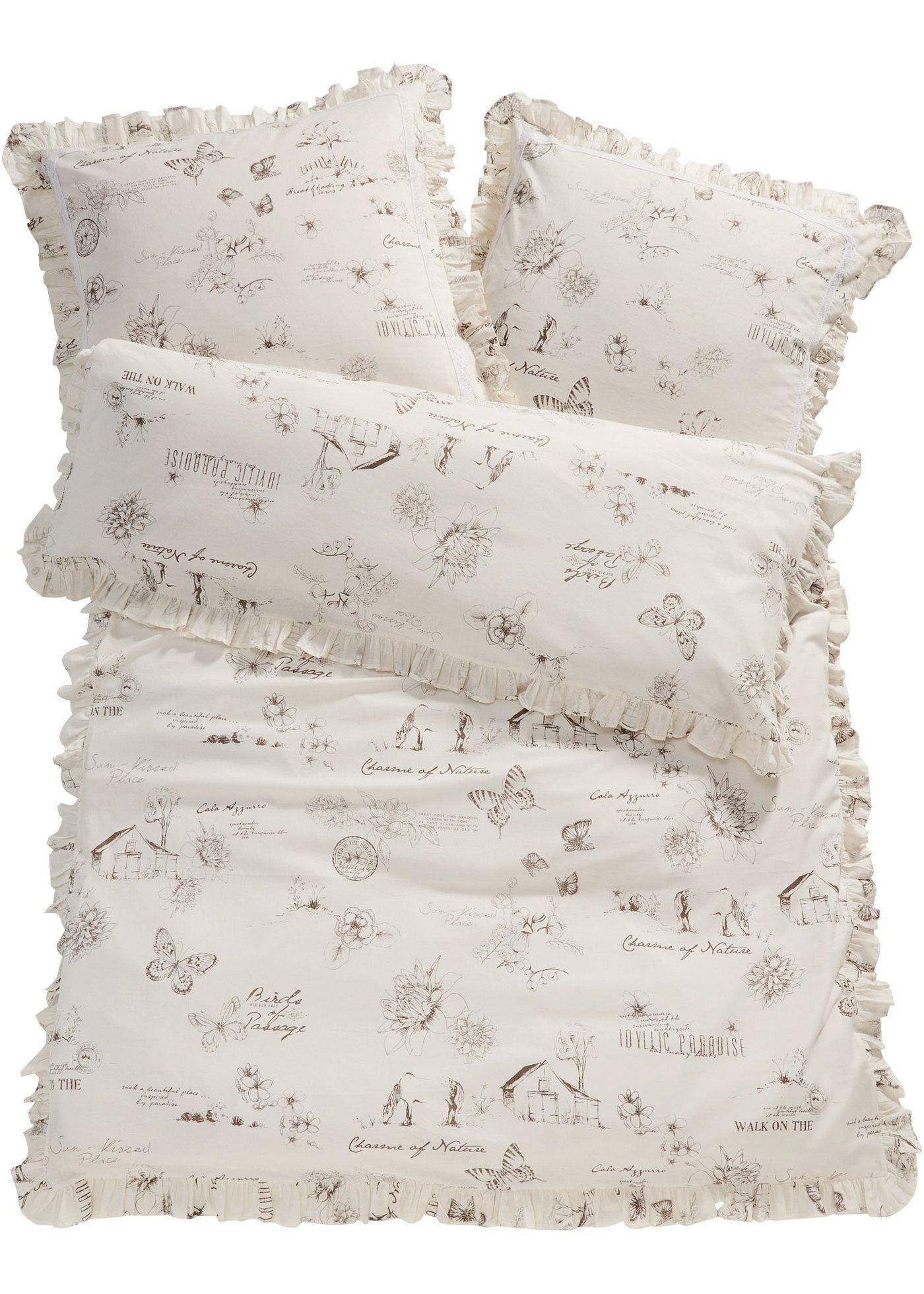 Parure de lit à ruchés