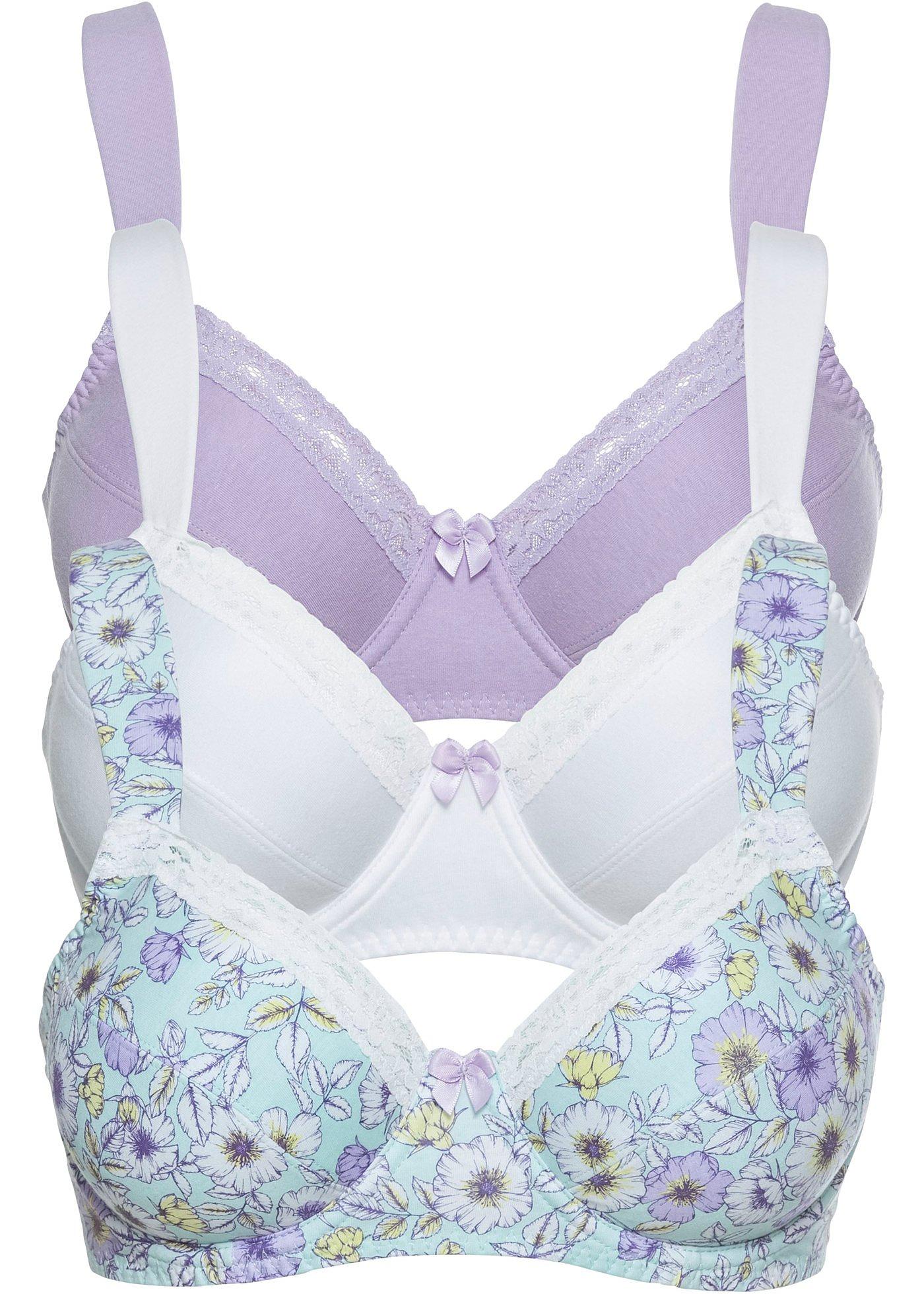 Lot de 3 soutiens-gorge avec armatures avec coton