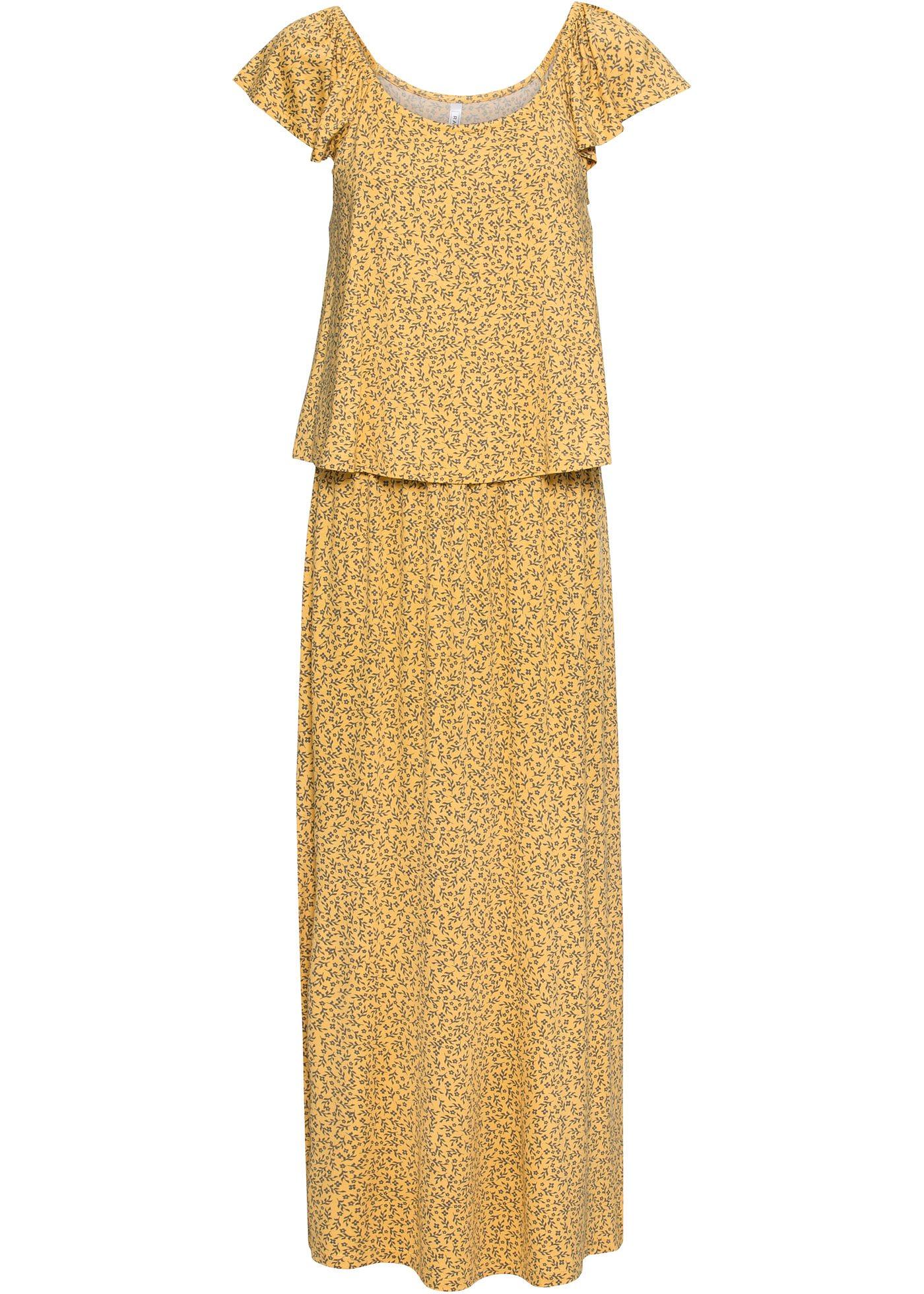 Robe longue à encolure Carmen