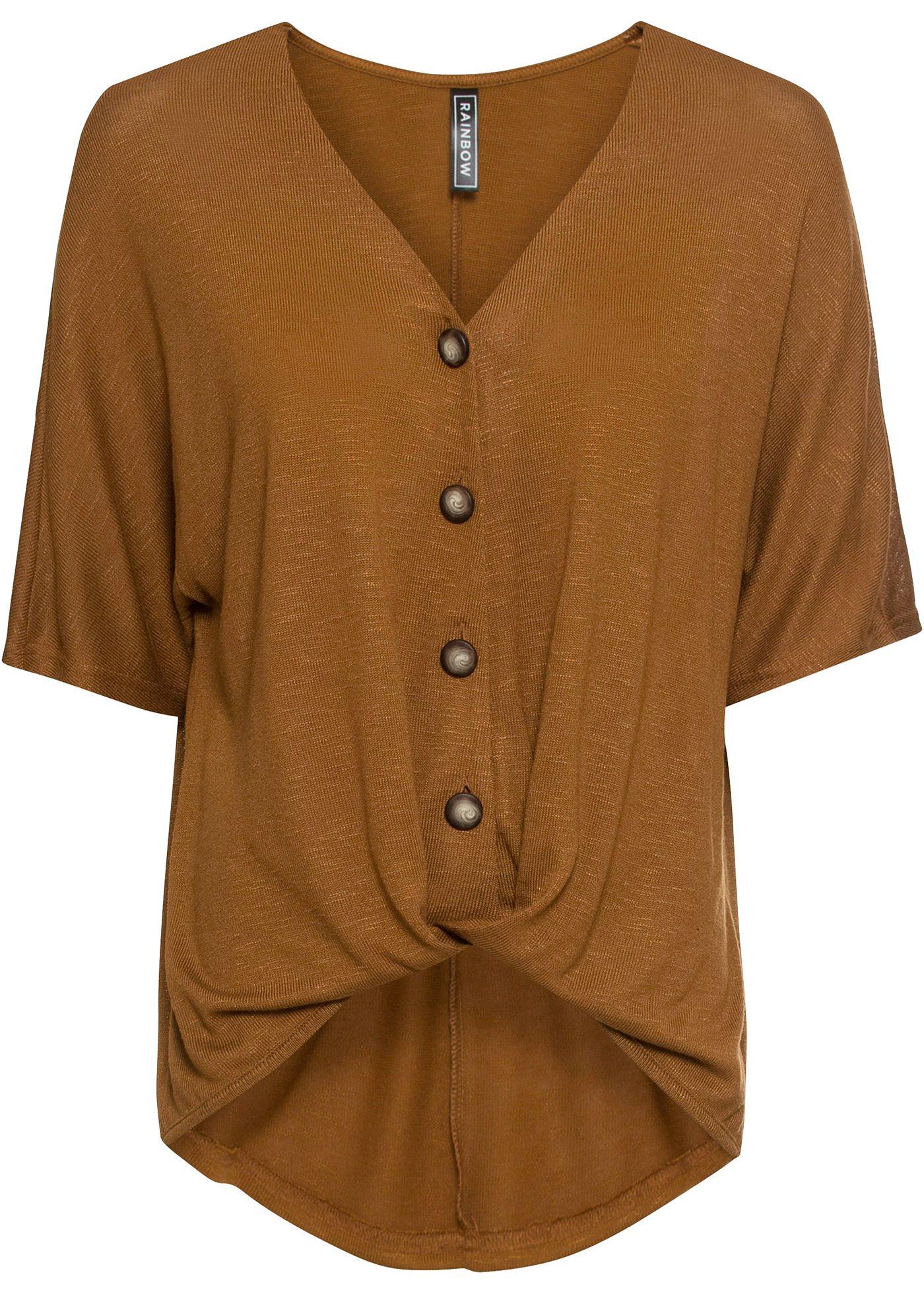 Blouse avec drapé et patte de boutonnage