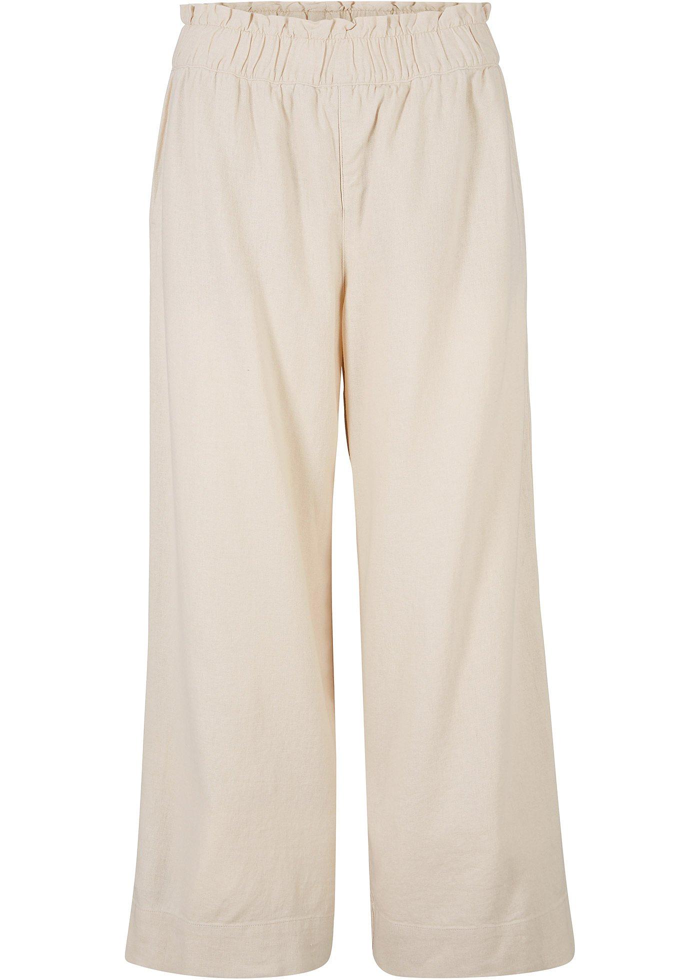 Jupe-culotte en lin, longueur mollet