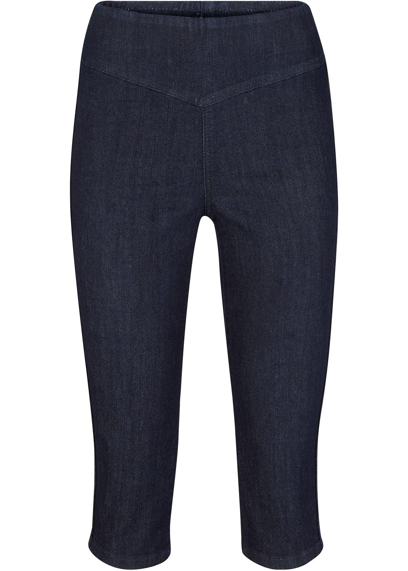 Corsaire en jean confort extensible avec taille modelante