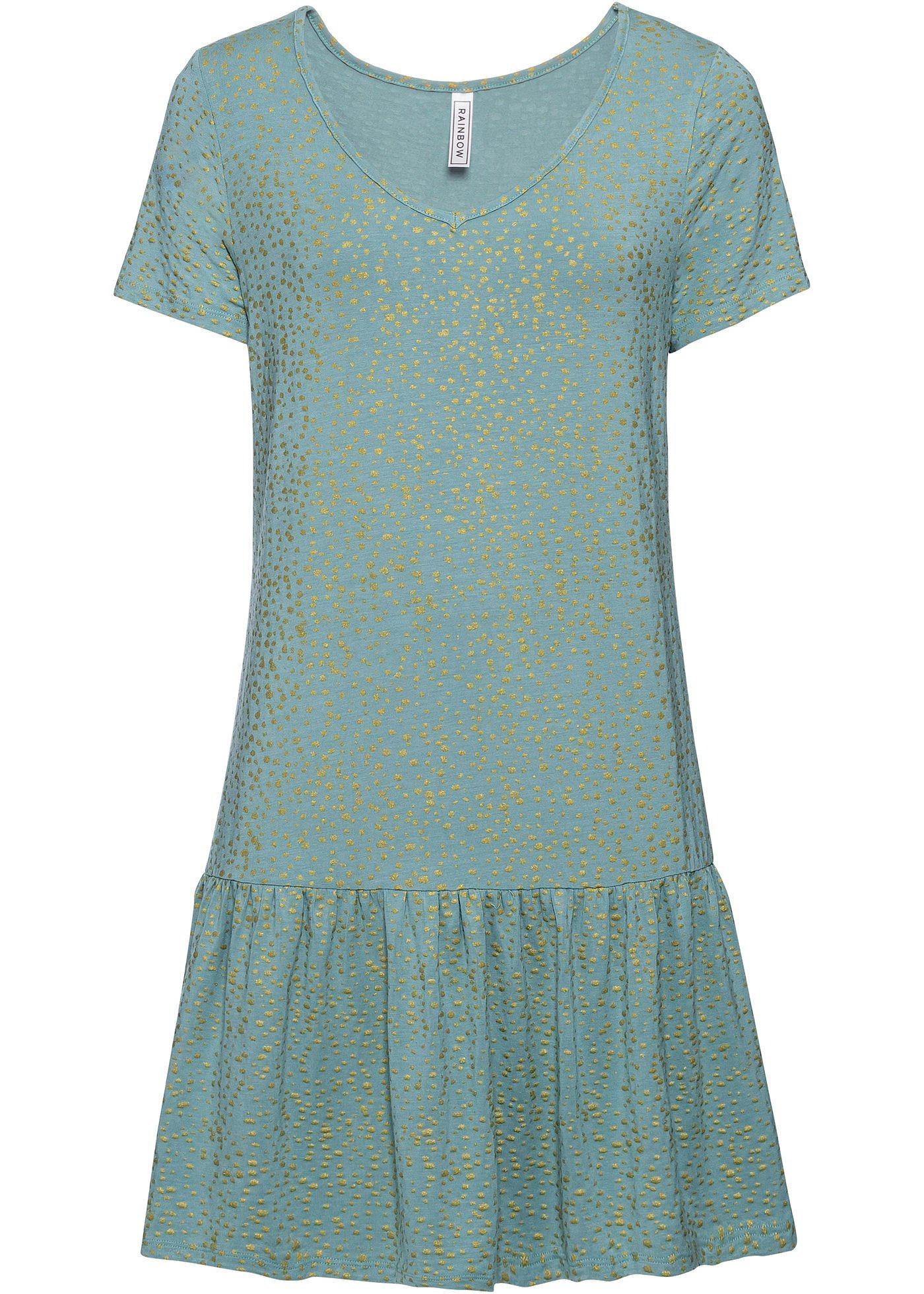 Robe à volant et imprimé brillant en relief