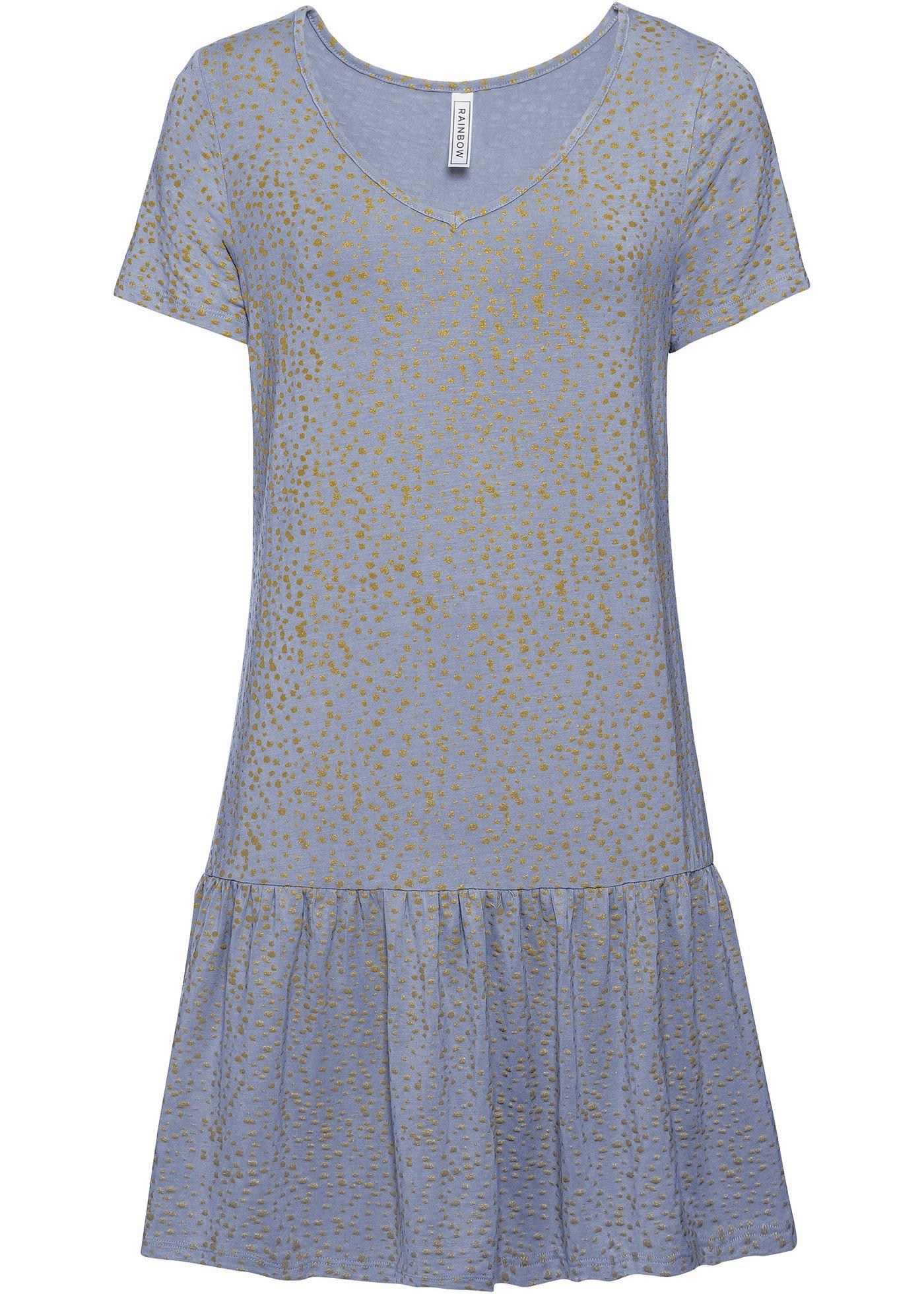 Robe à volant et imprimé brillant en relief