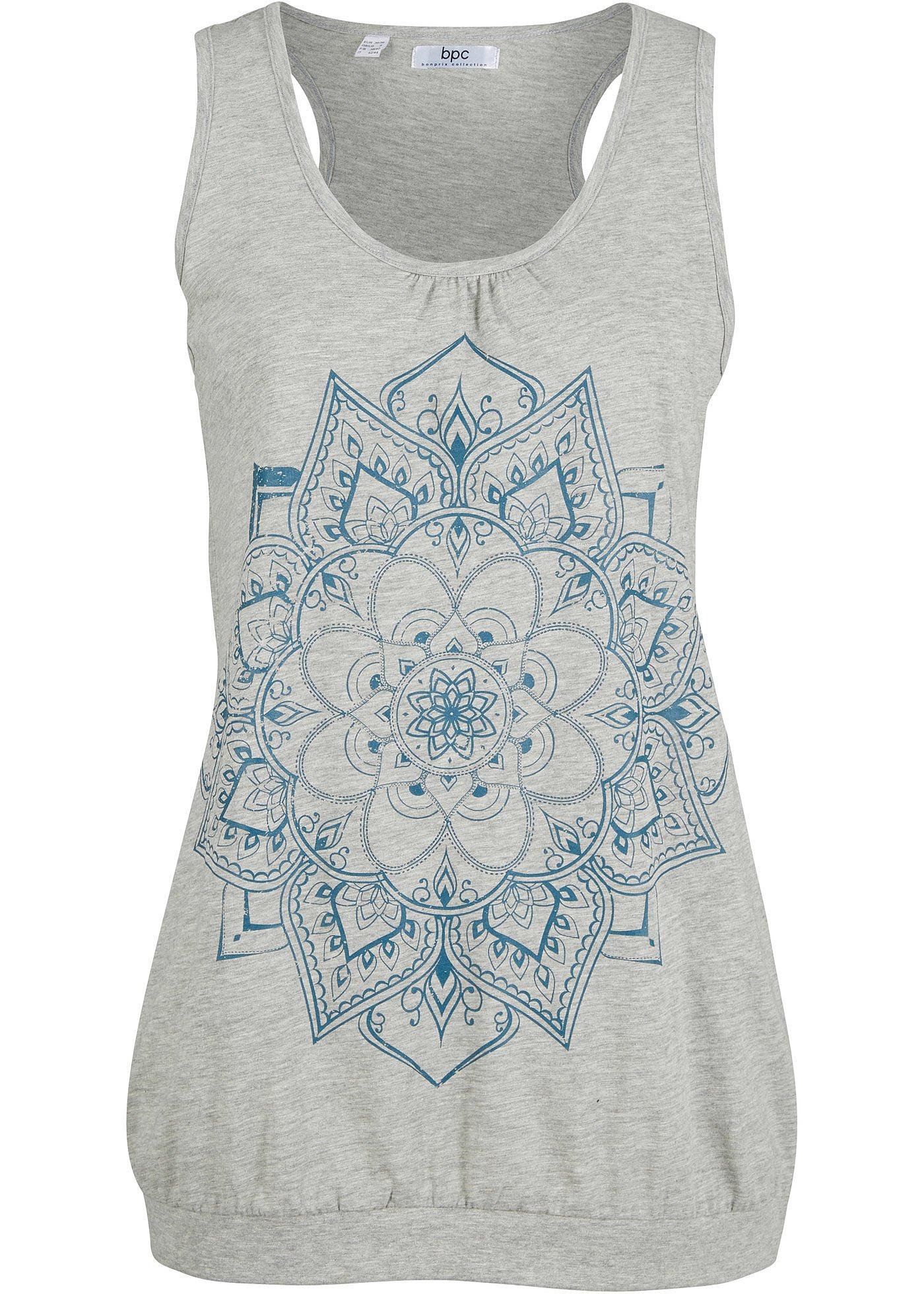 Top débardeur en coton imprimé mandala
