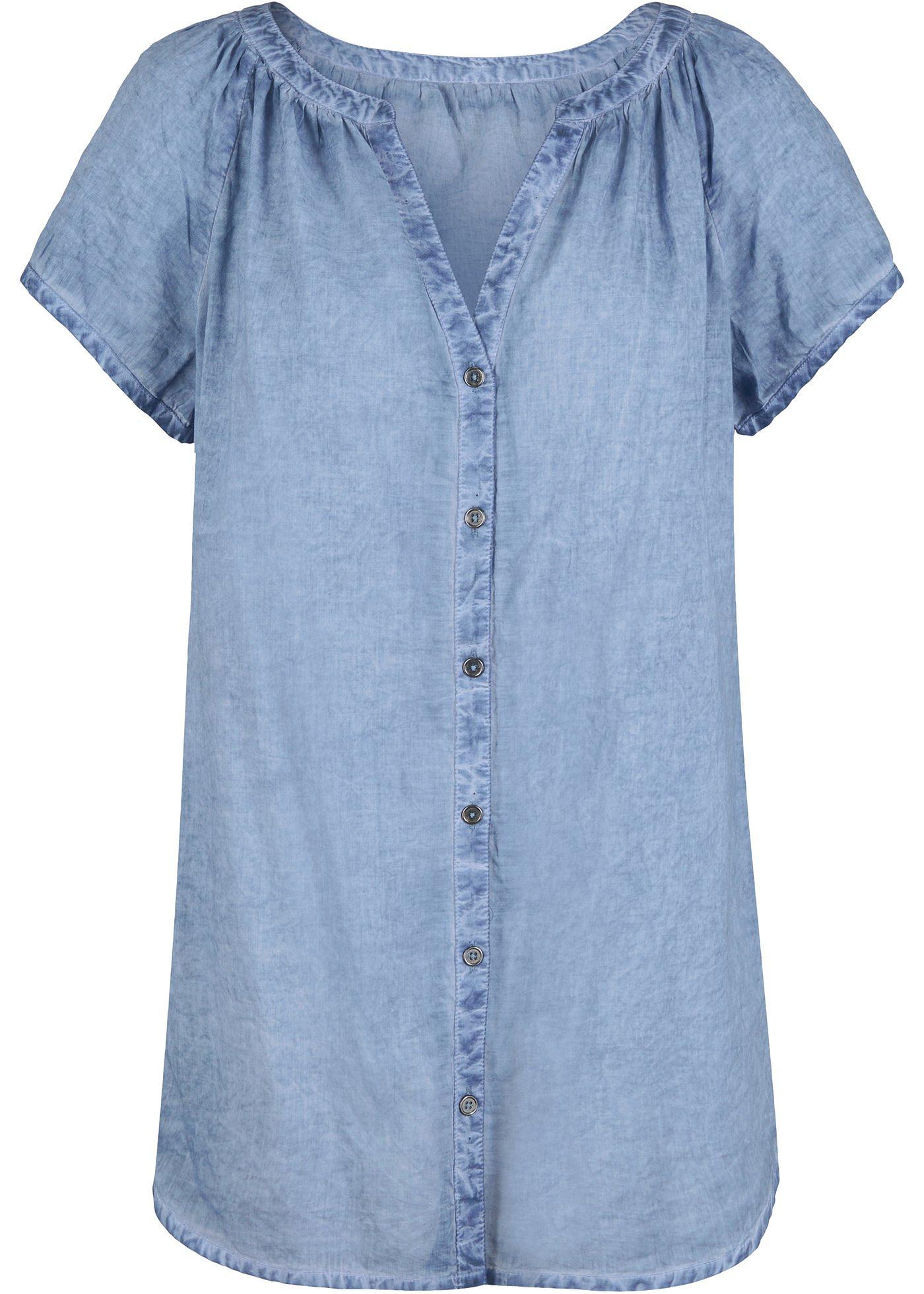 Chemisier cold-dye à manches courtes