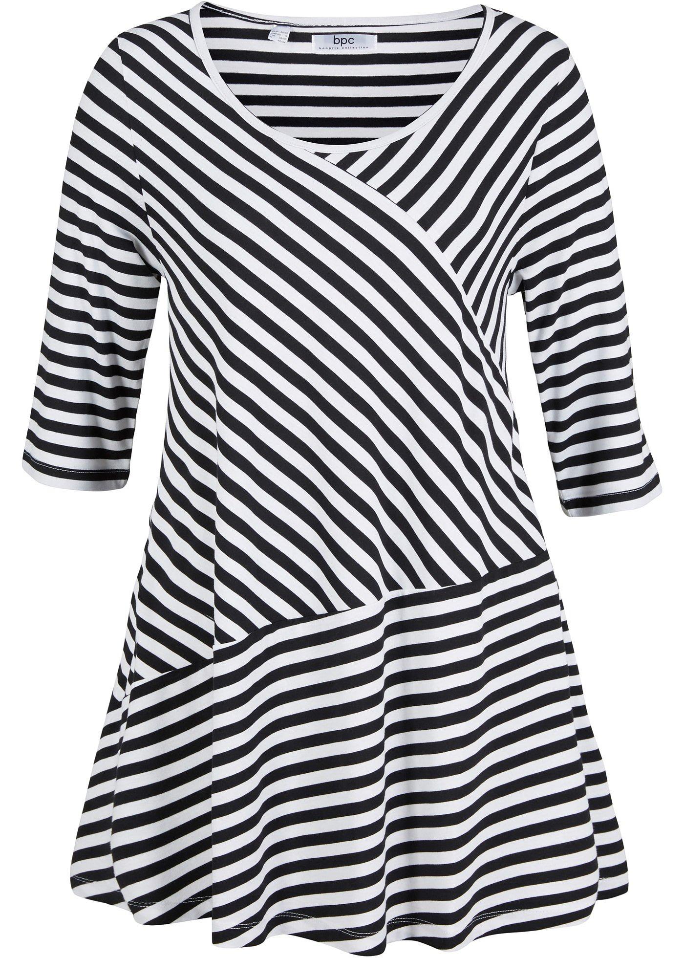 T-shirt à rayures, manches courtes