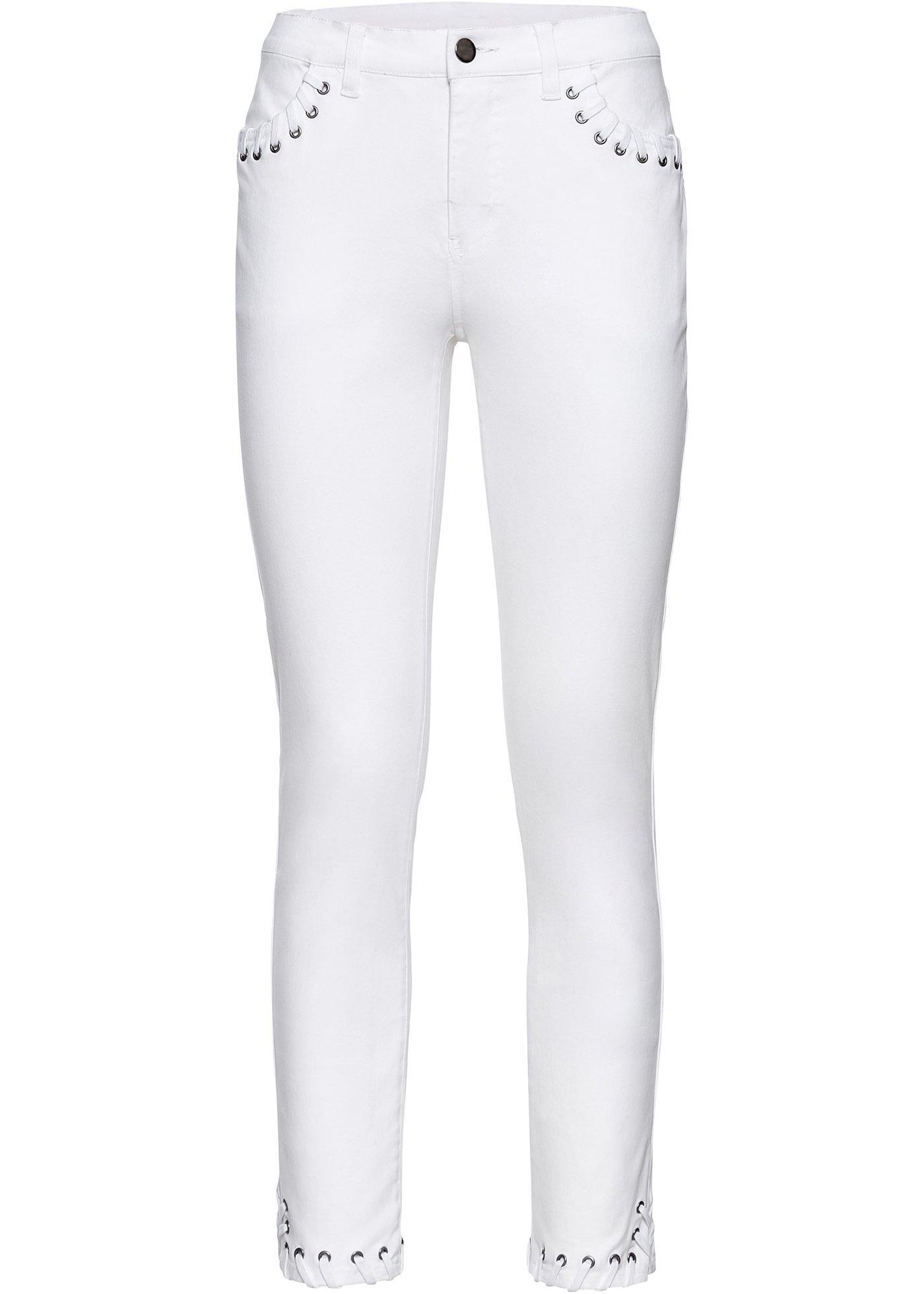 Pantalon 7/8 skinny avec laçages