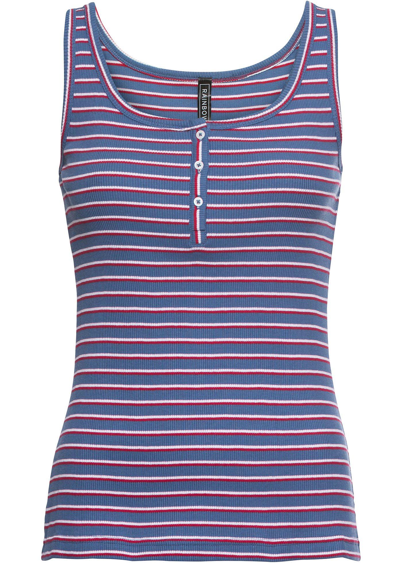 Top avec patte de boutonnage