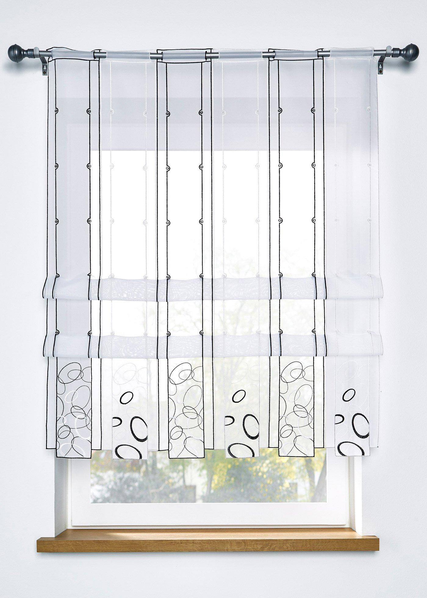 Store brodé avec clips