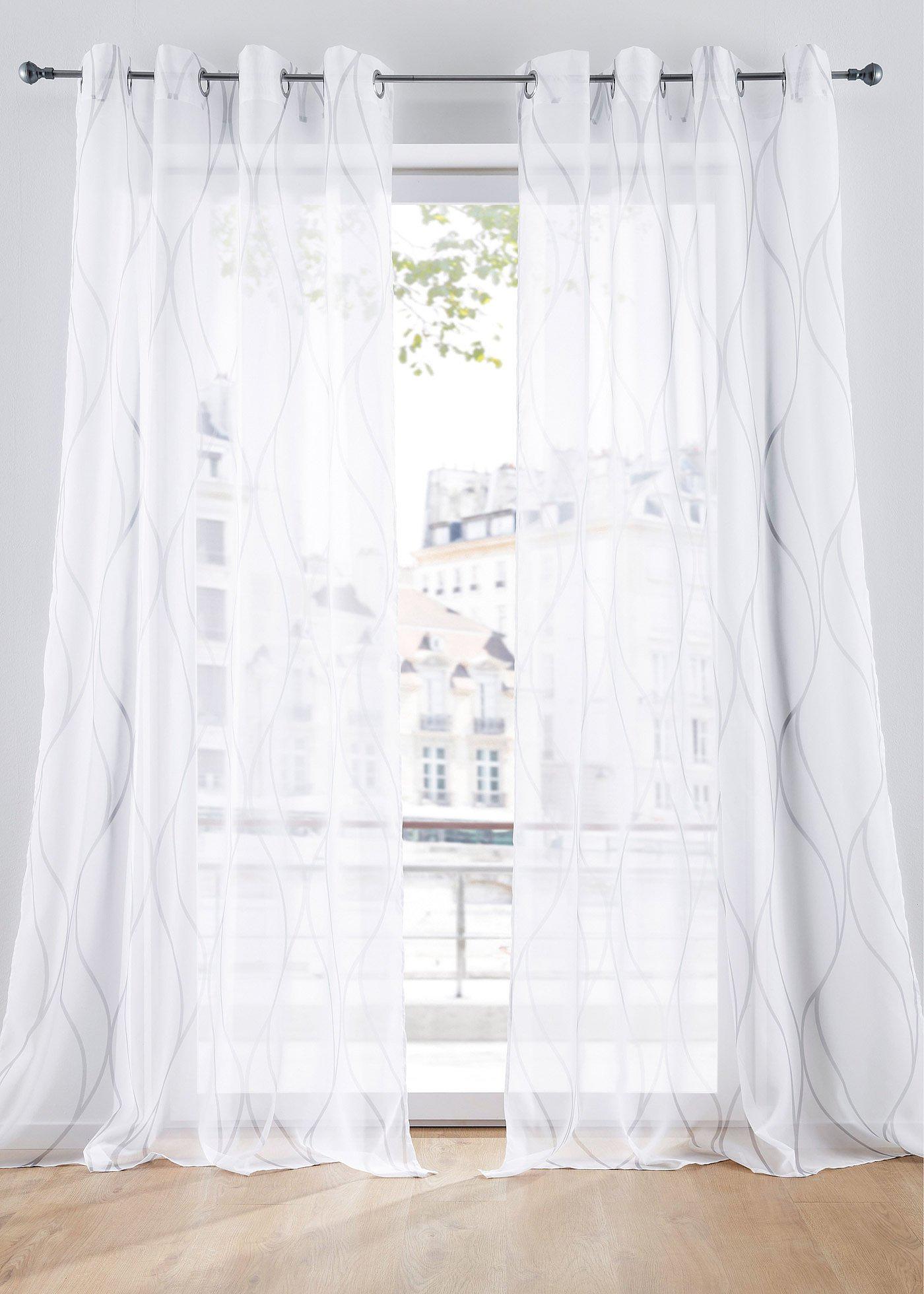 Voilage à imprimé (1 pce.)