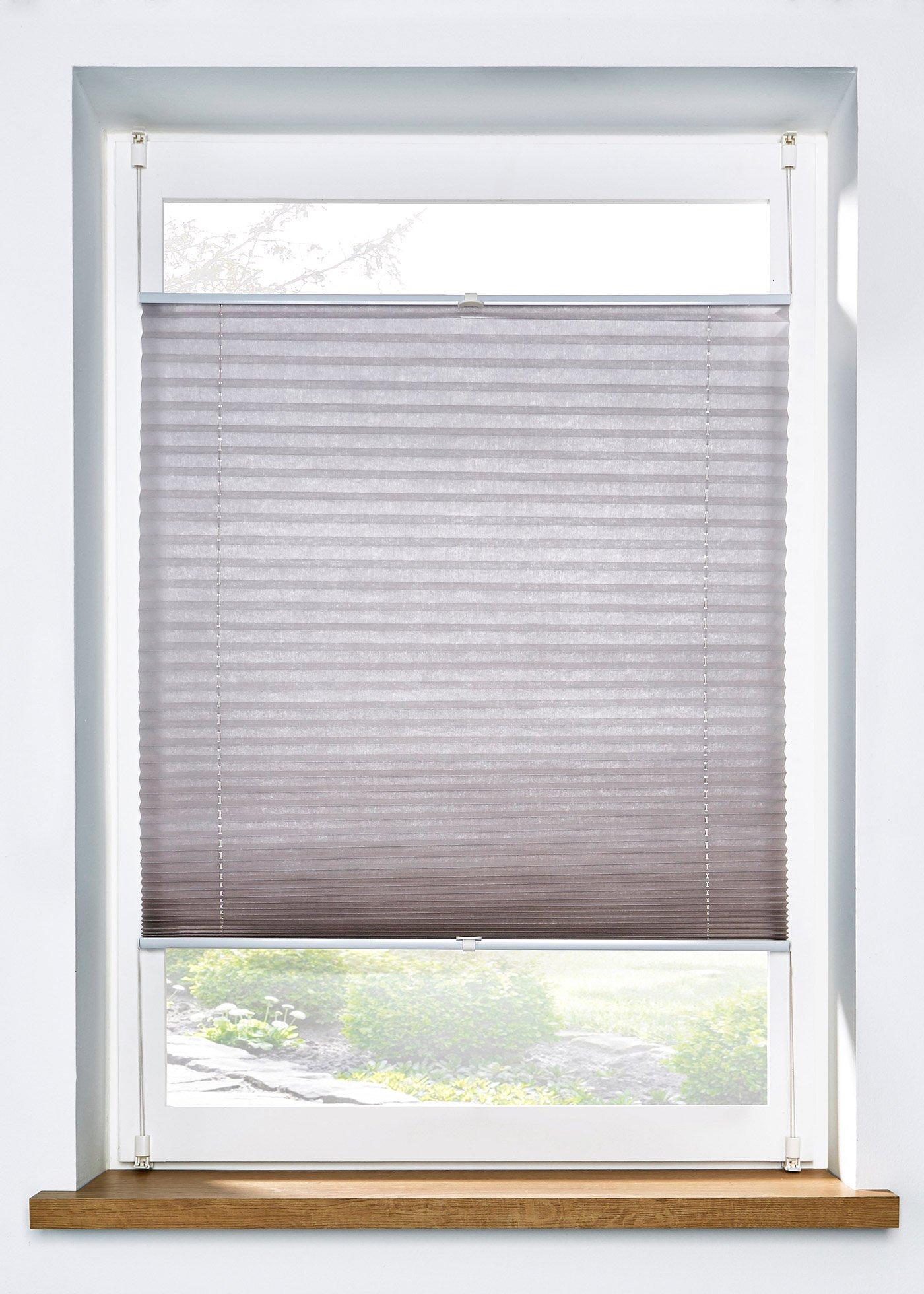 Store plissé en intissé uni