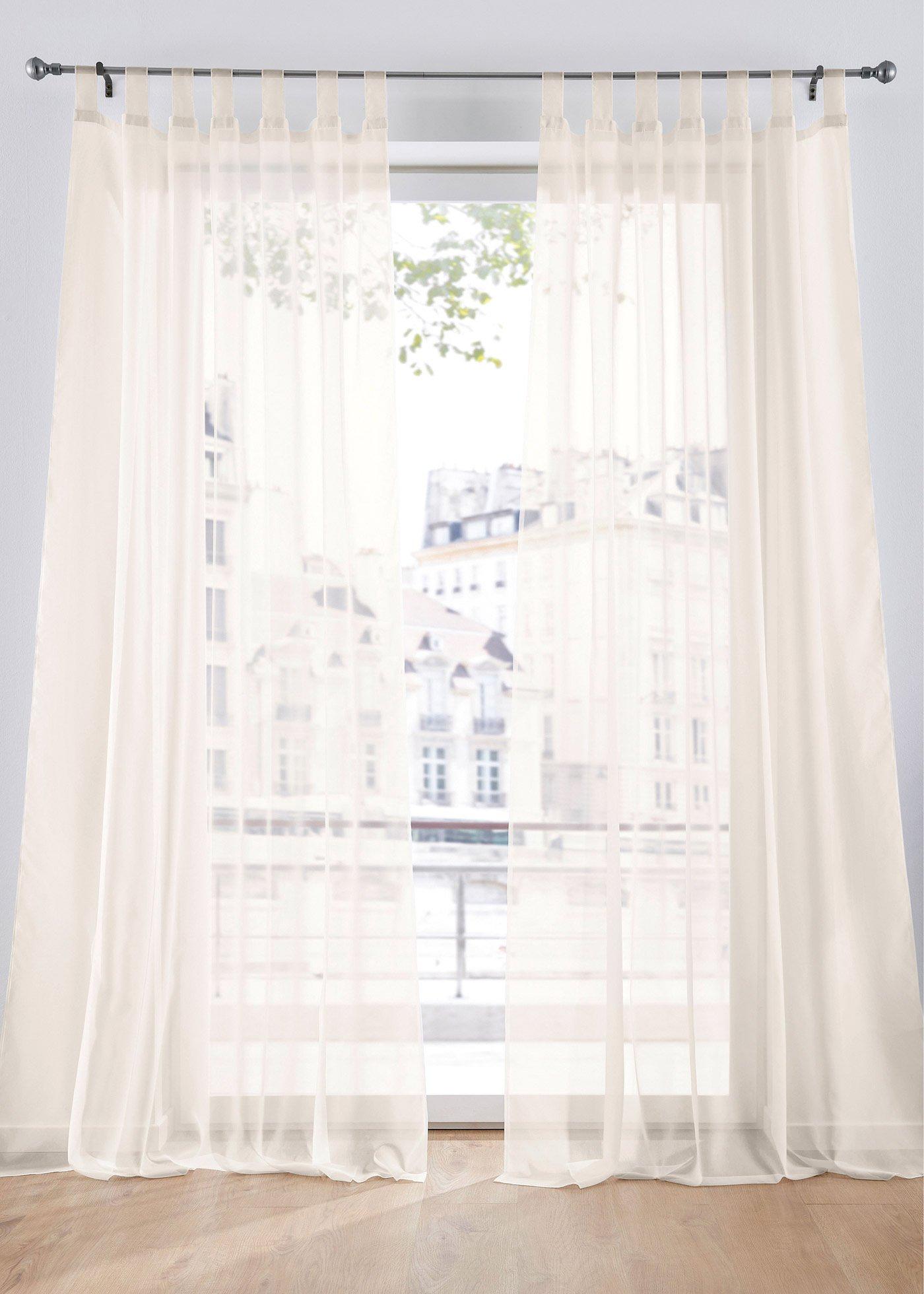 Voilage uni (Ens. 2 pces.)