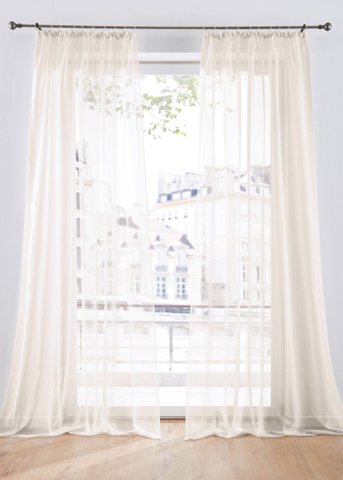 Voilage uni (Ens. 2 pces.)