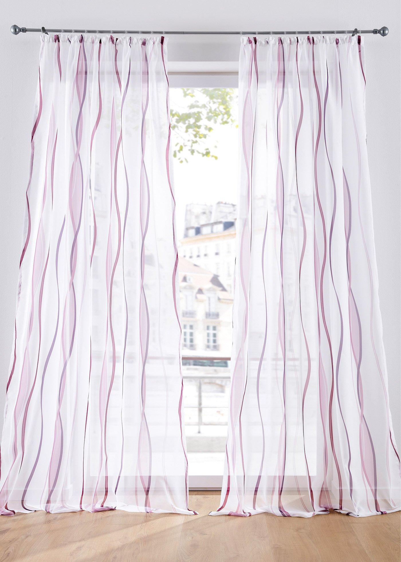 Voilage avec imprimé vague, (1 pce.)