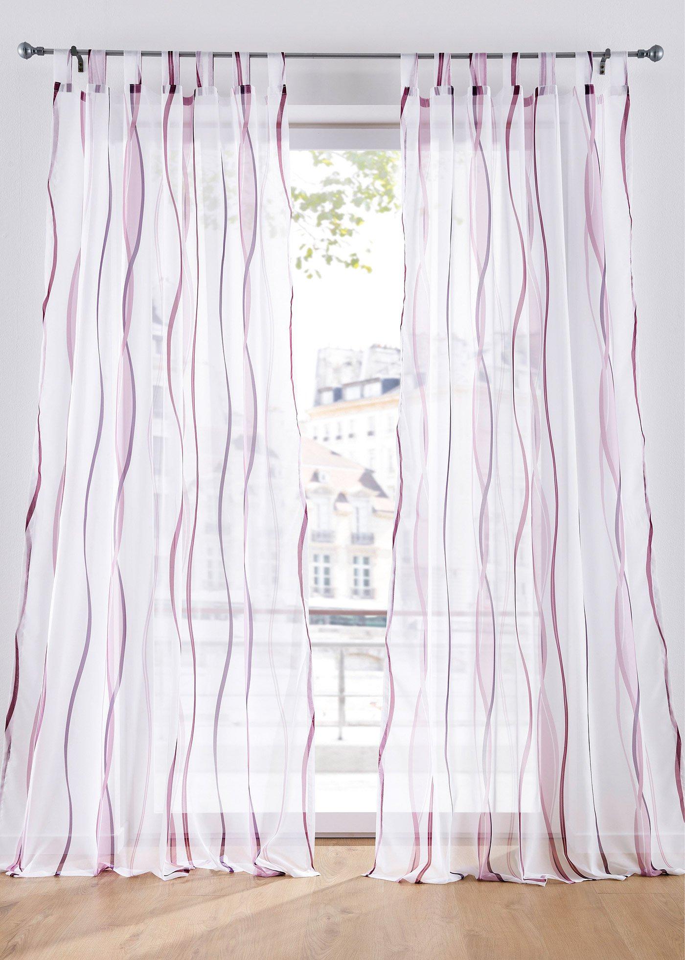 Voilage avec imprimé vague, (1 pce.)