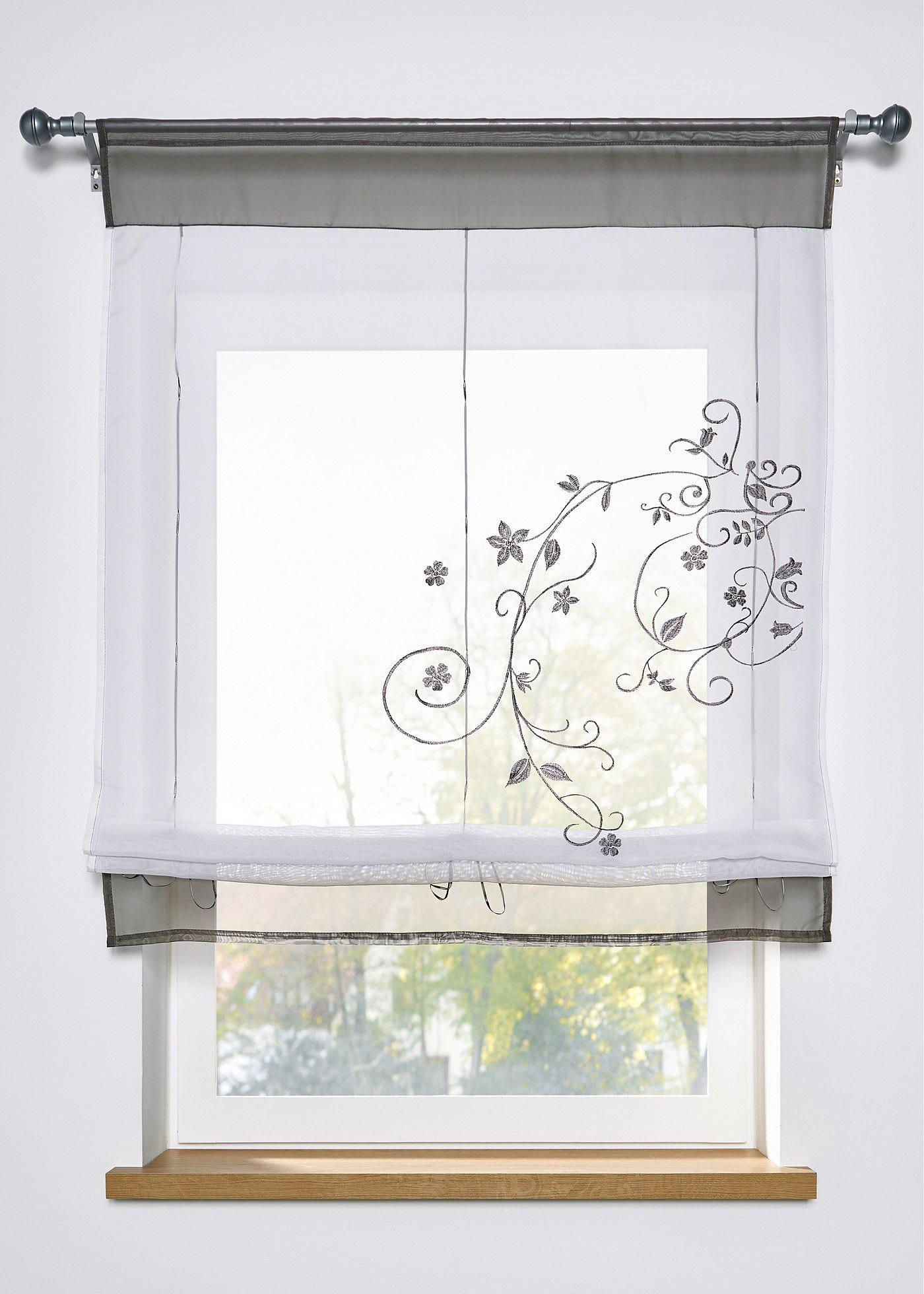 Store à nouer avec broderie