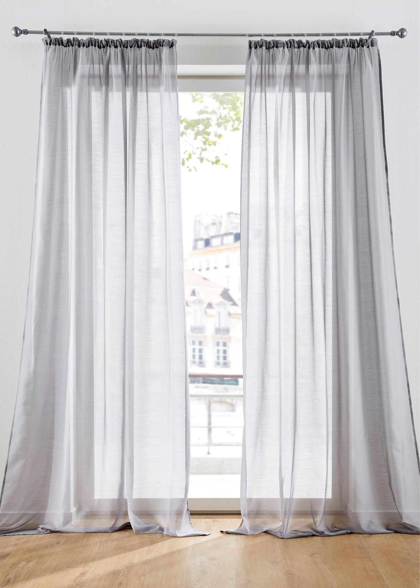 Voilage en batiste uni (1 pce.)