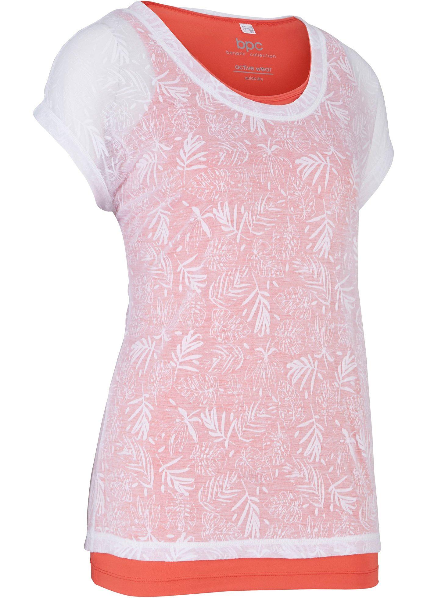 T-shirt de sport estival 2 en 1, manches courtes