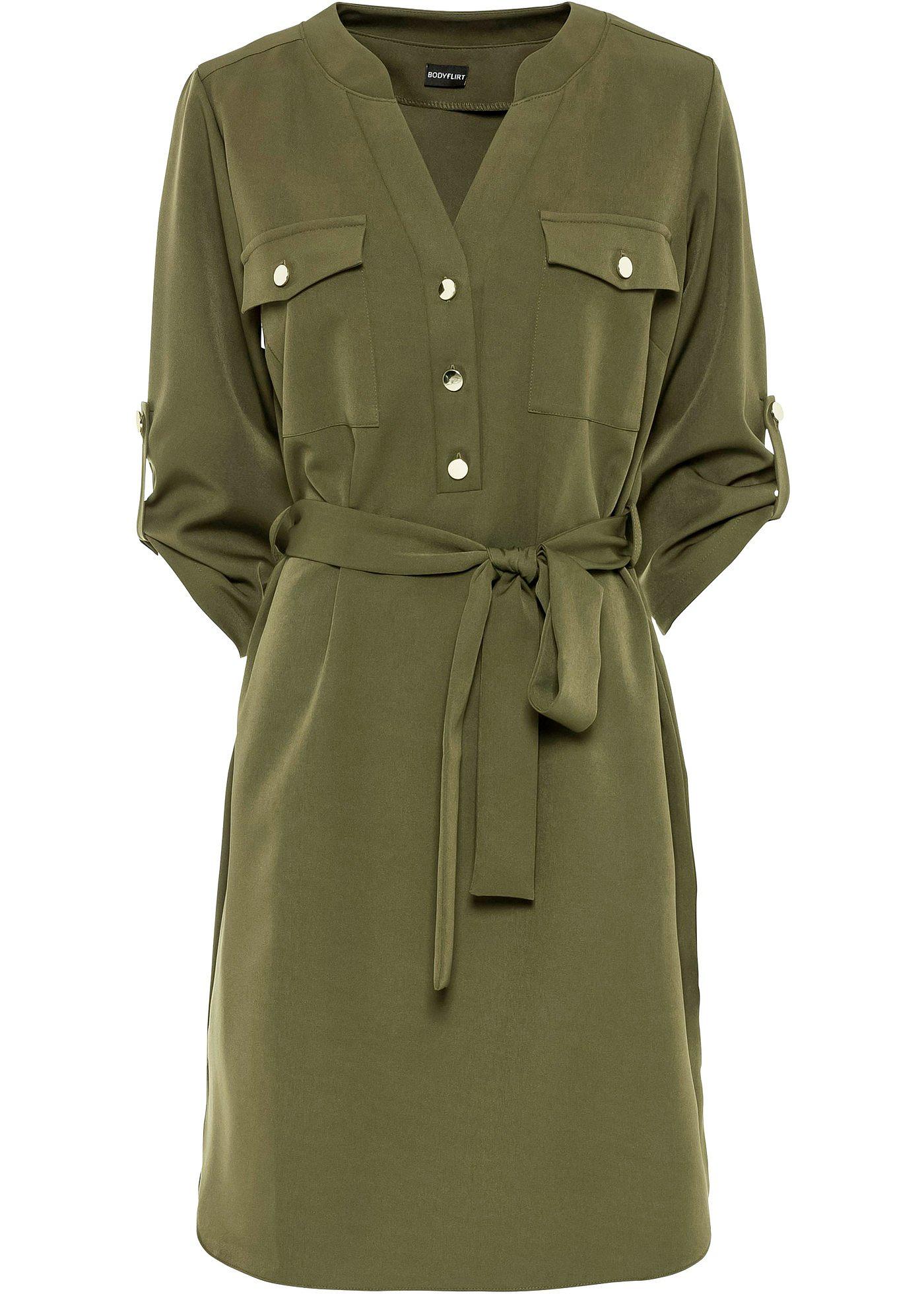 Robe-chemise manches 3/4